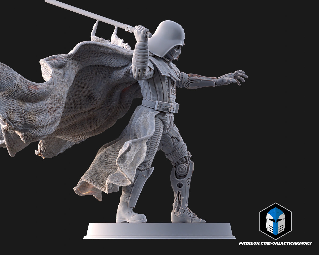 Damaged Darth Vader Figurine - Pose 3 - 3D Print Files