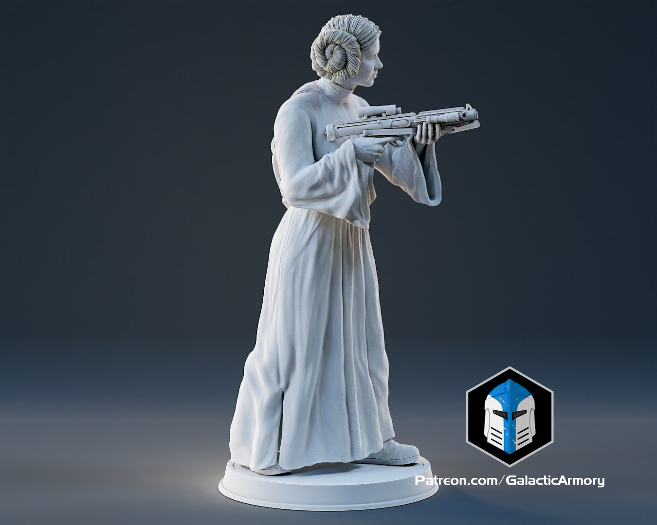 Princess Leia Figurine - Pose 3 - 3D Print Files