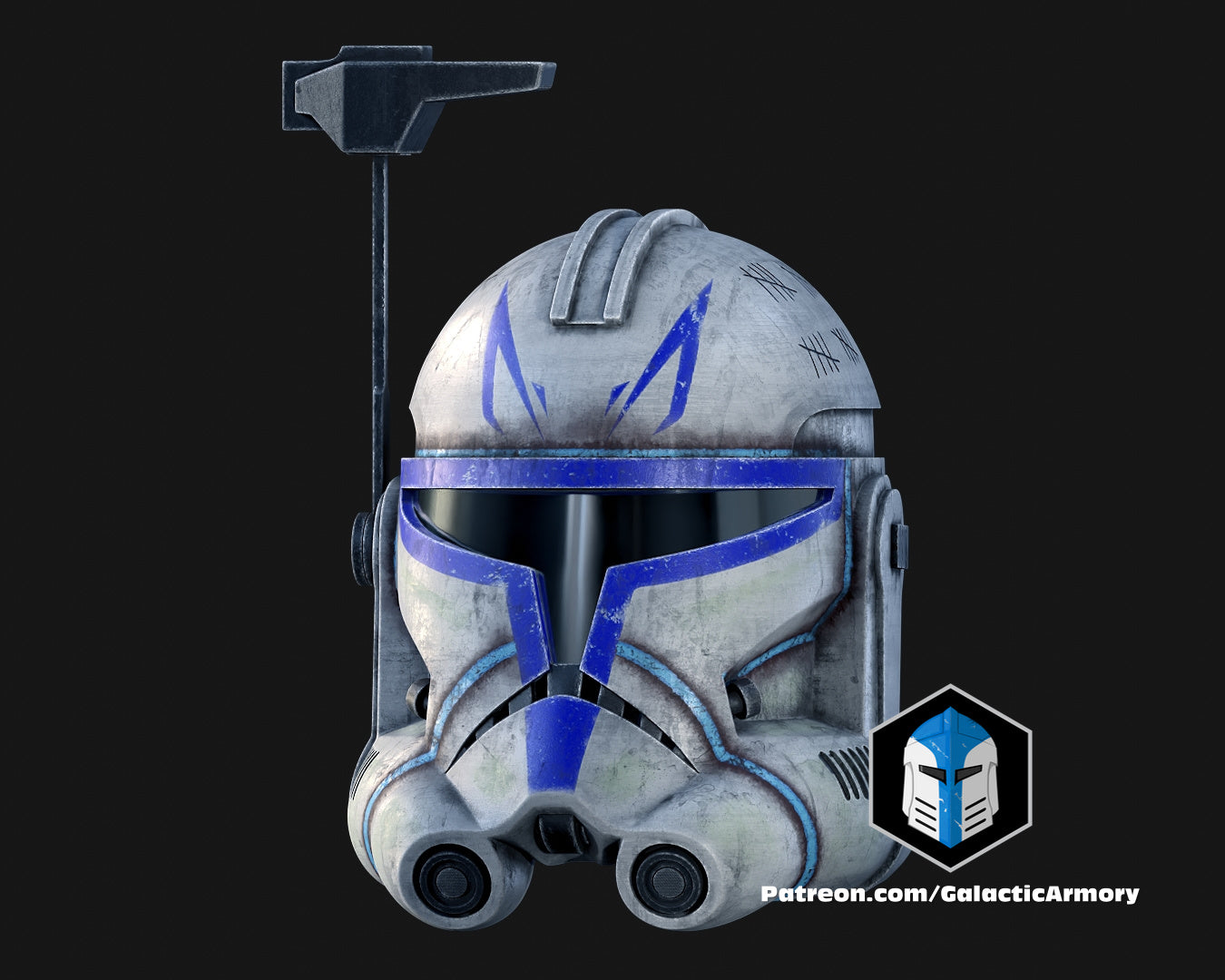 Animierter Captain Rex Helm - 3D Druckdateien