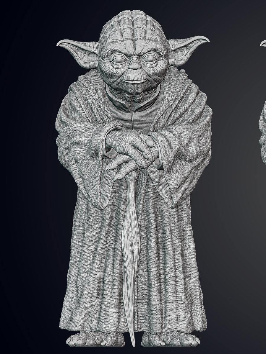 Life Sized Yoda Statue Pose 2 DIY Galactic Armory