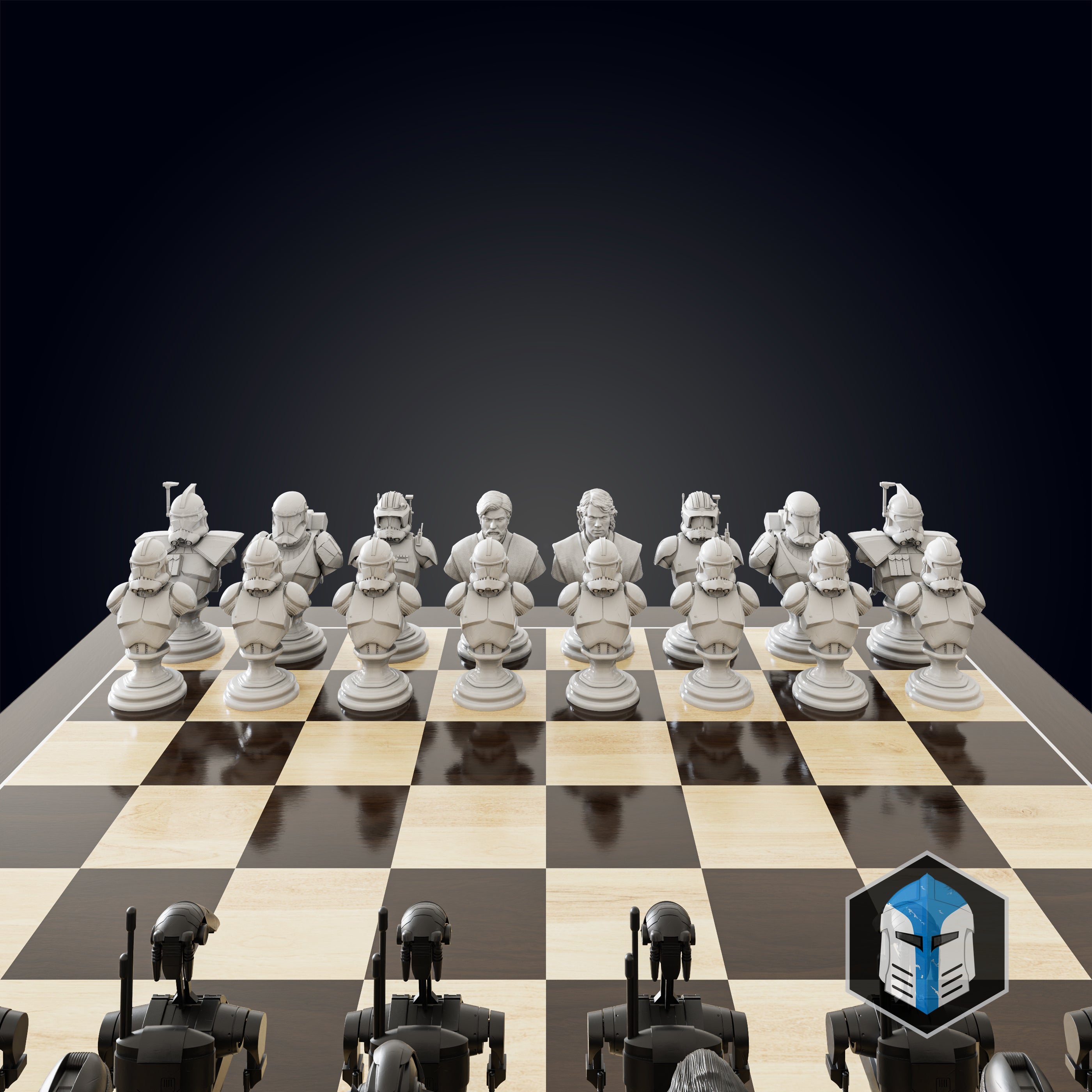 Clone Wars Republic/CIS Chess Set - 3D Print Files