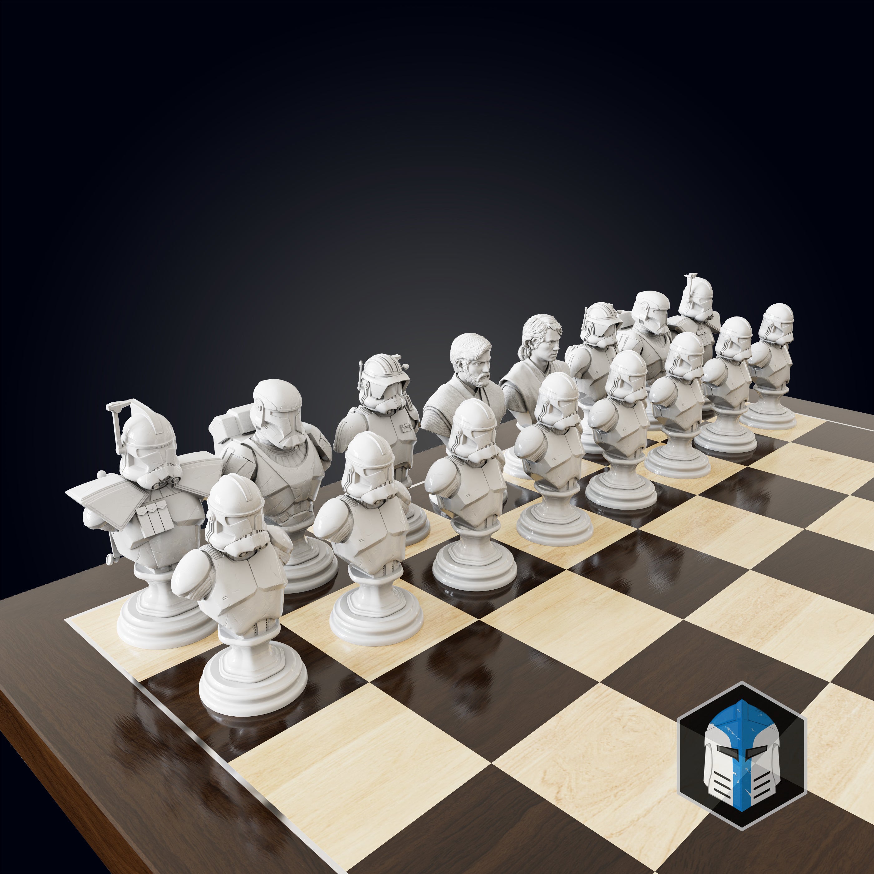 Clone Wars Republic/CIS Chess Set - 3D Print Files