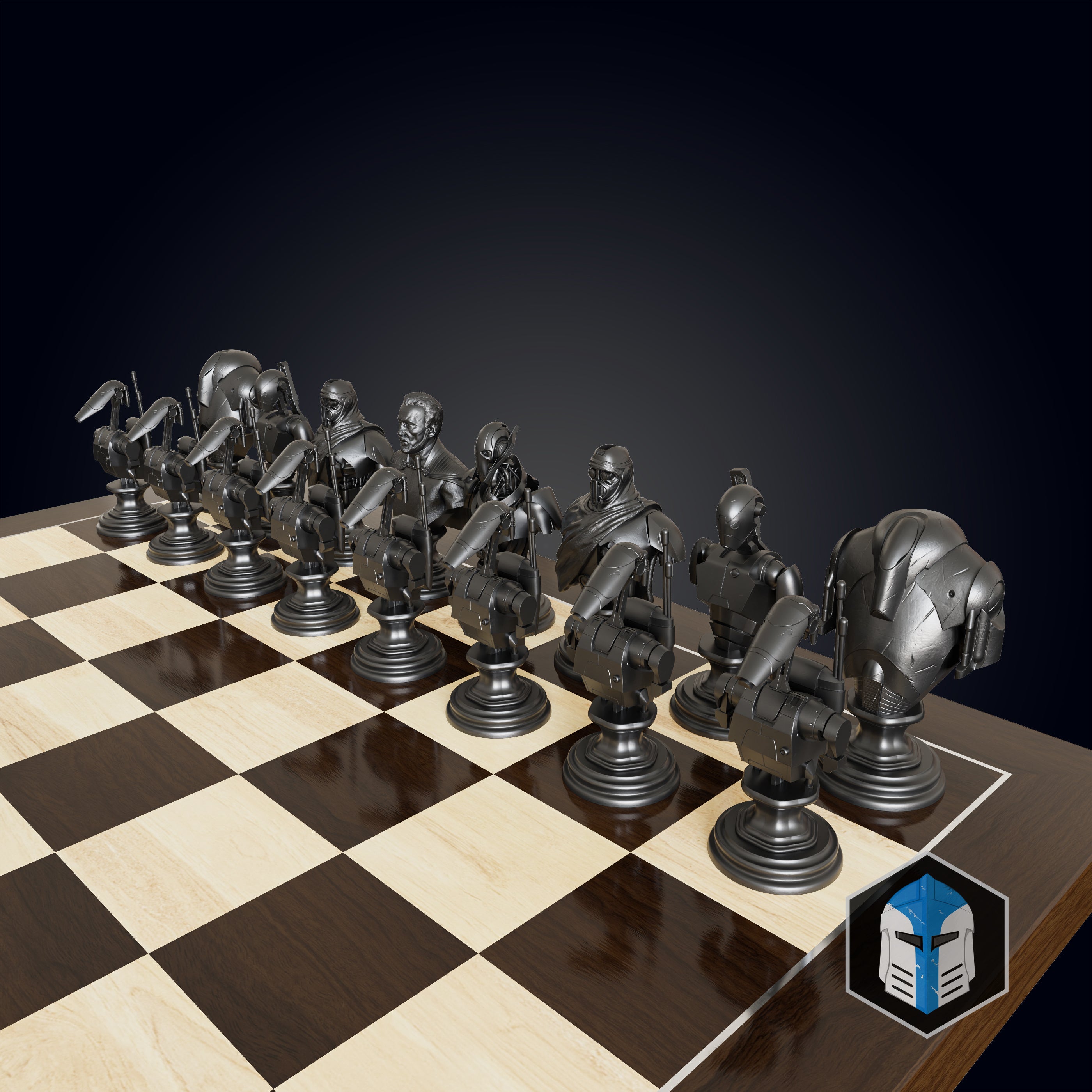 Clone Wars Republic/CIS Chess Set - 3D Print Files