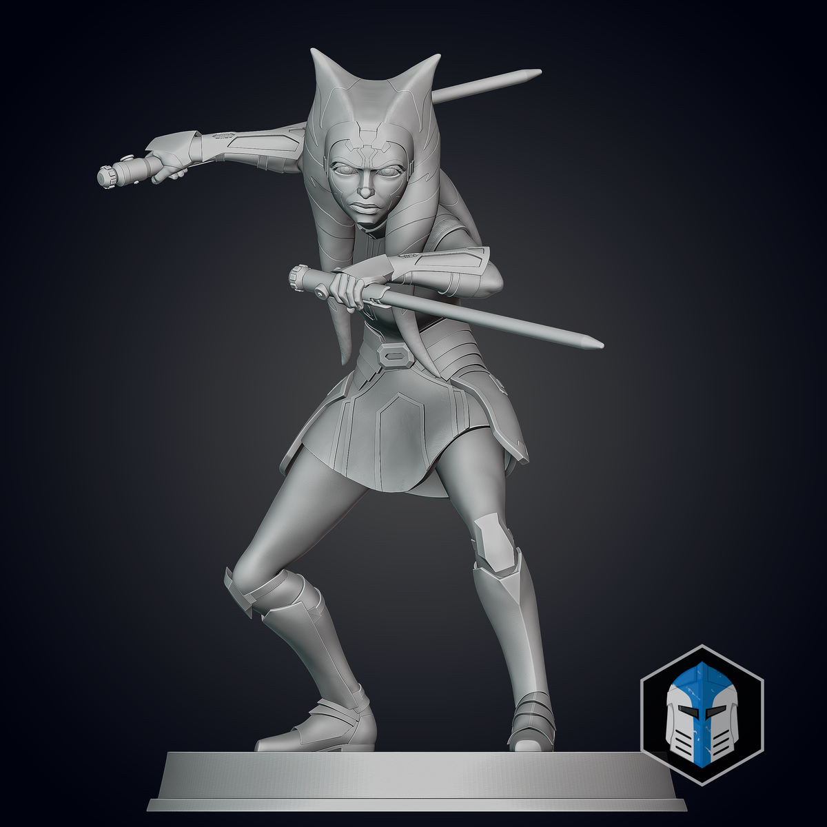 Ahsoka Tano Figurine Pose 2 3D Print Files Galactic Armory