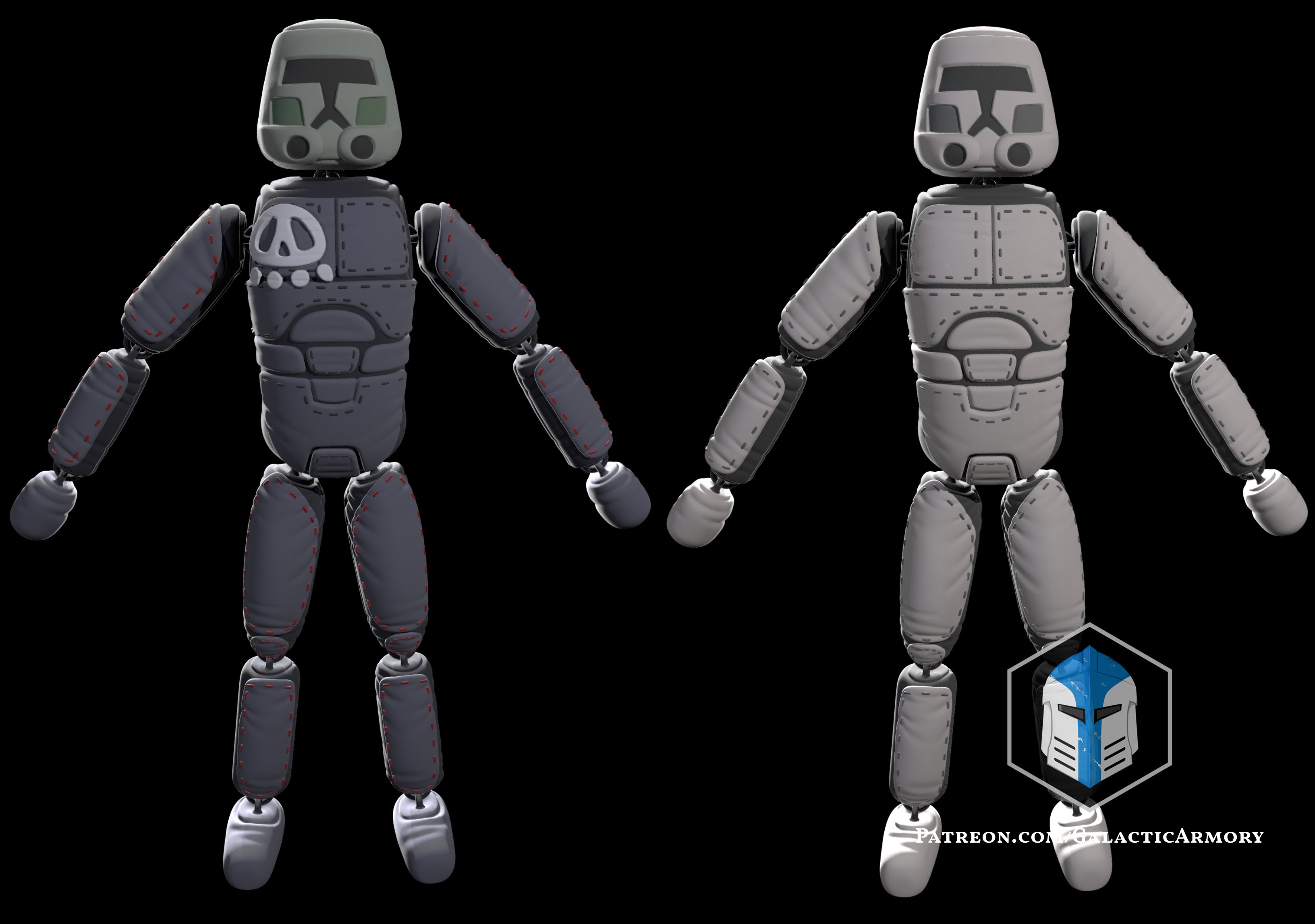 Omega's Articulated Clone Trooper Plushie - 3D Print Files