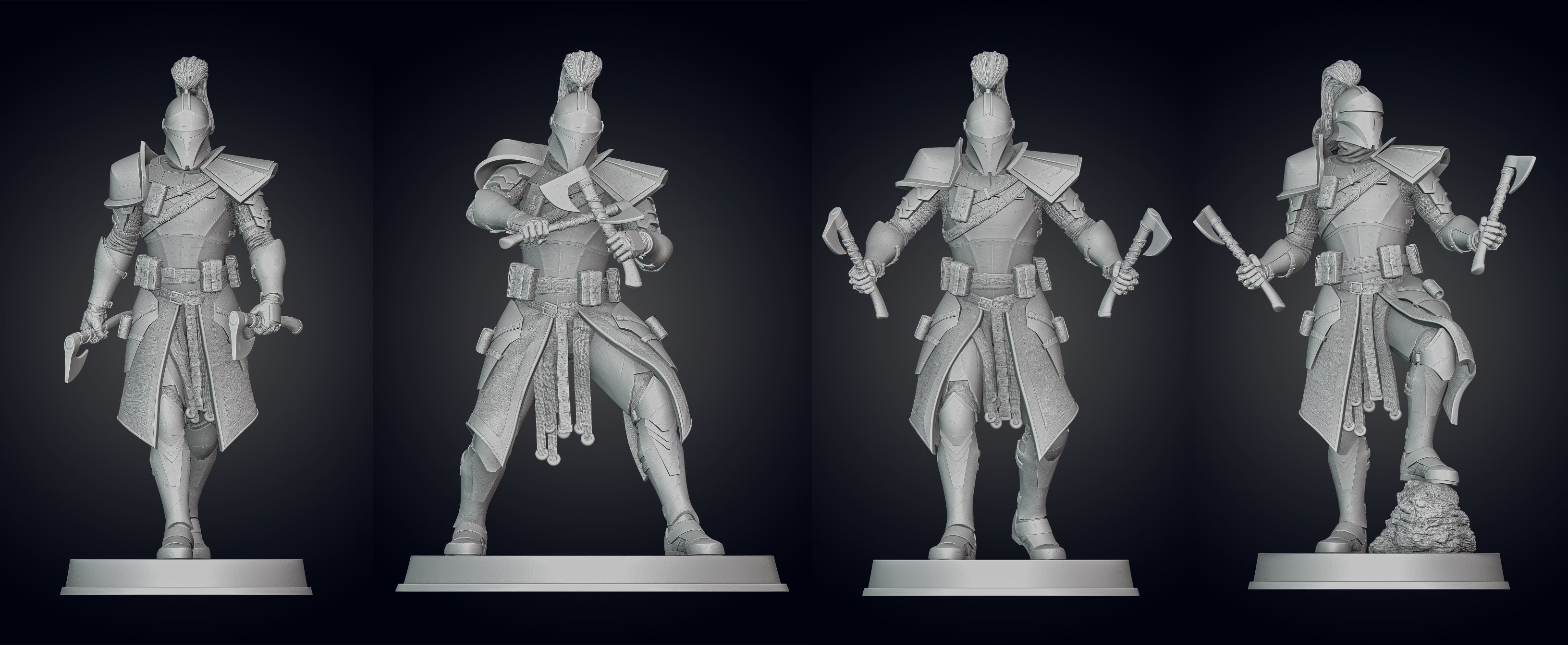 Medieval Captain Rex Figurine - BUNDLE - 3D Print Files