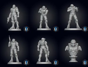 Halo Infinite Master Chief Figurine - BUNDLE - 3D Print Files - Galactic Armory