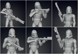 Animated Clone Trooper Grunt Figurine - BUNDLE - 3D Print Files