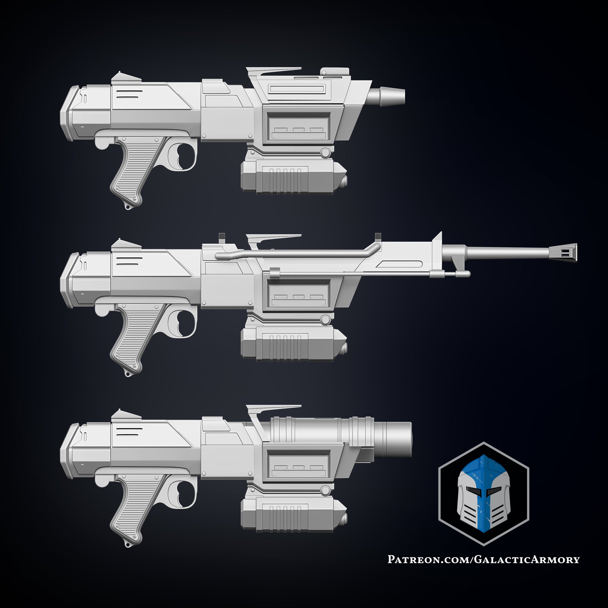 DC-17M Republic Commando Blaster - 3D Print Files – Galactic Armory