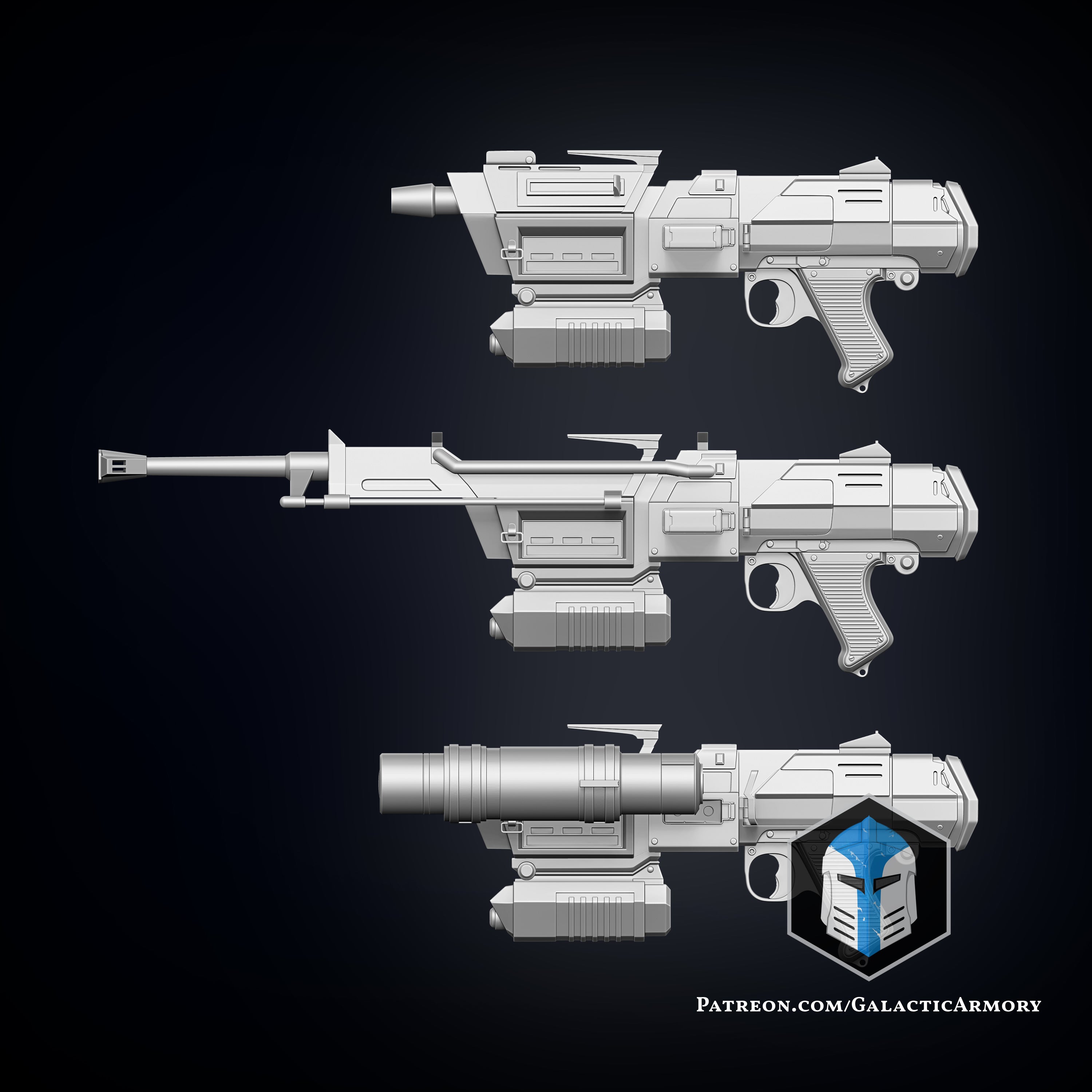 DC-17M Republic Commando Blaster - 3D Print Files β Galactic Armory