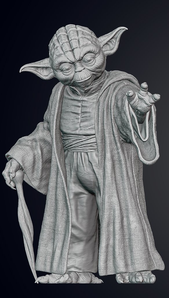Life Sized Yoda Statue Pose 1 DIY Galactic Armory
