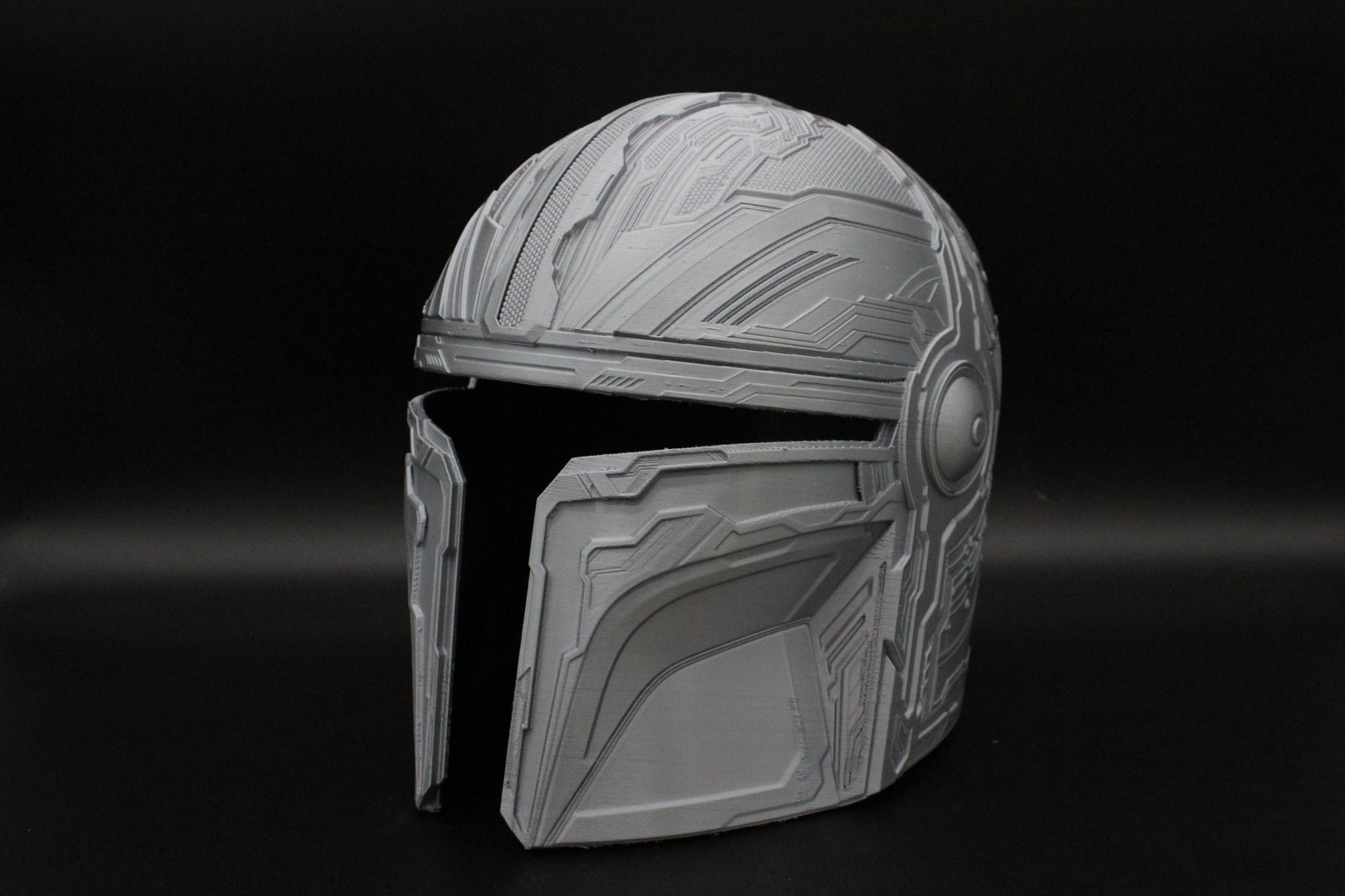 Cyberpunk Techno Mando Helmet DIY Galactic Armory