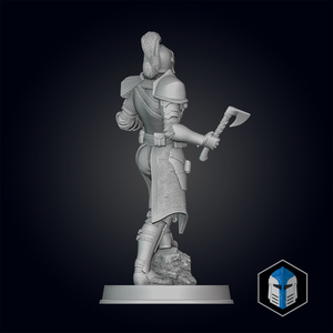 Medieval Captain Rex Figurine - Pose 4 - 3D Print Files