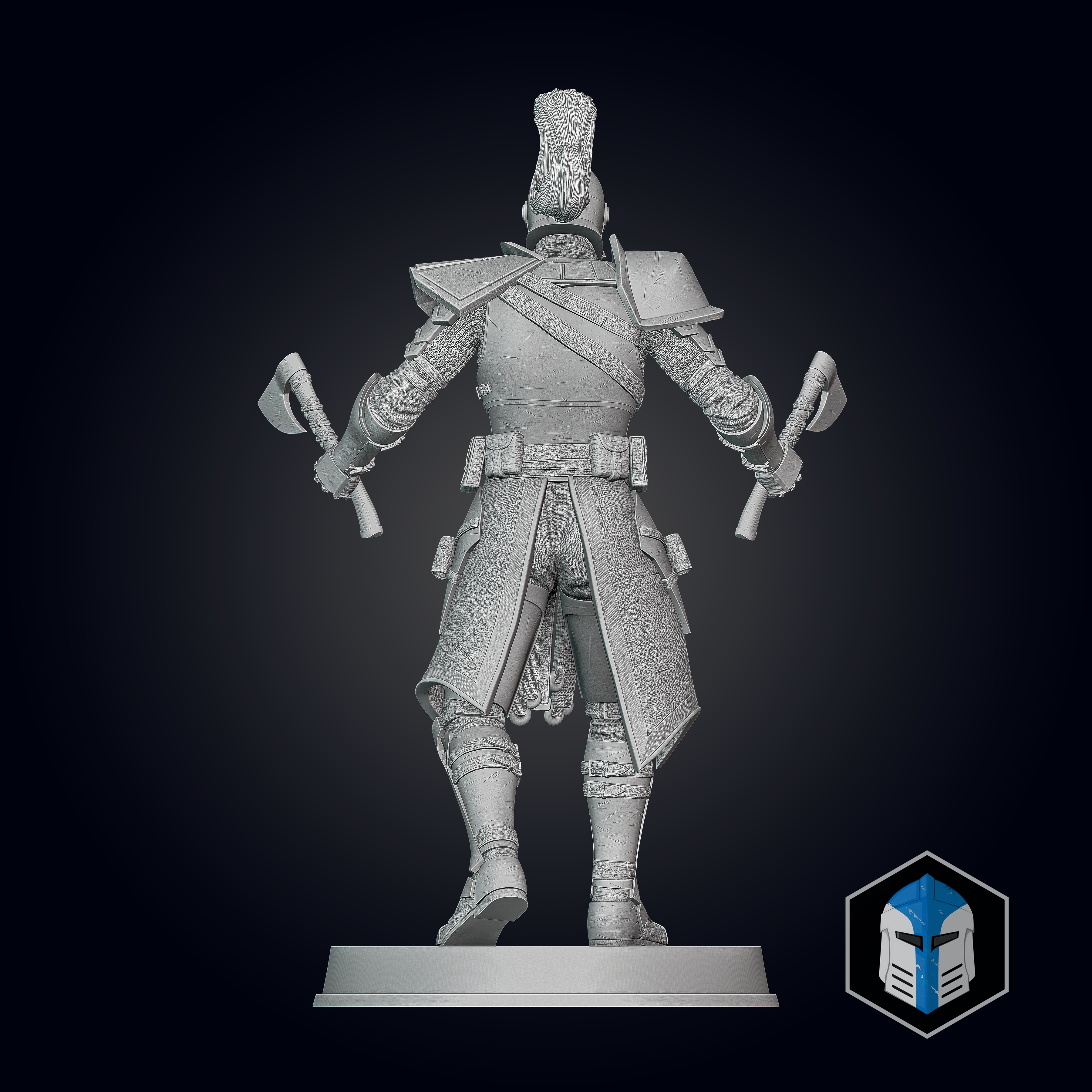 Medieval Captain Rex Figurine - Pose 3 - 3D Print Files
