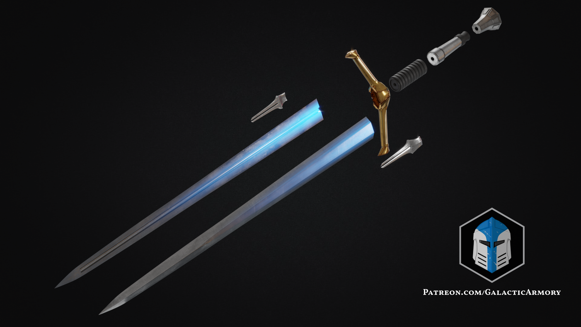 Bartok Medieval Obi-Wan Ep 3 Lightsaber Sword - 3D Print Files