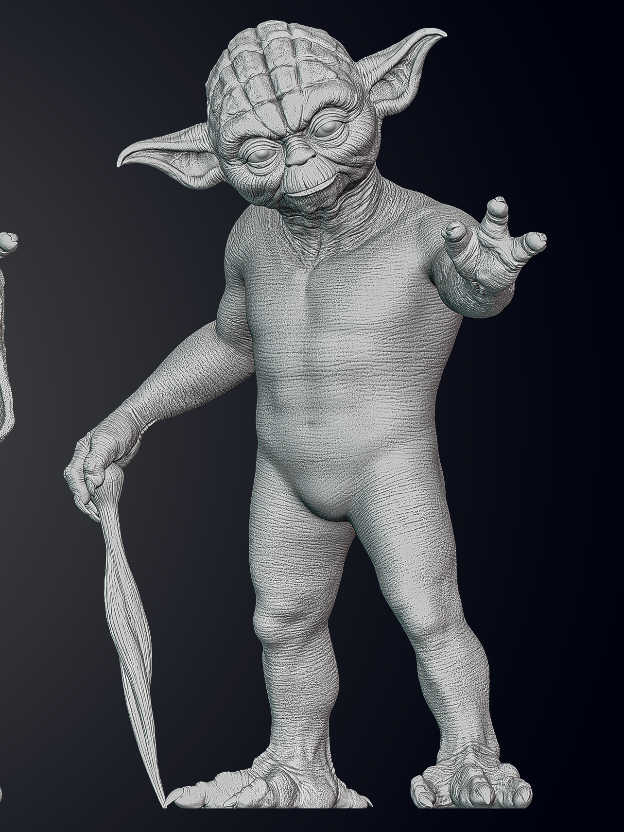 Life Sized Yoda Statue - Pose 1 - DIY