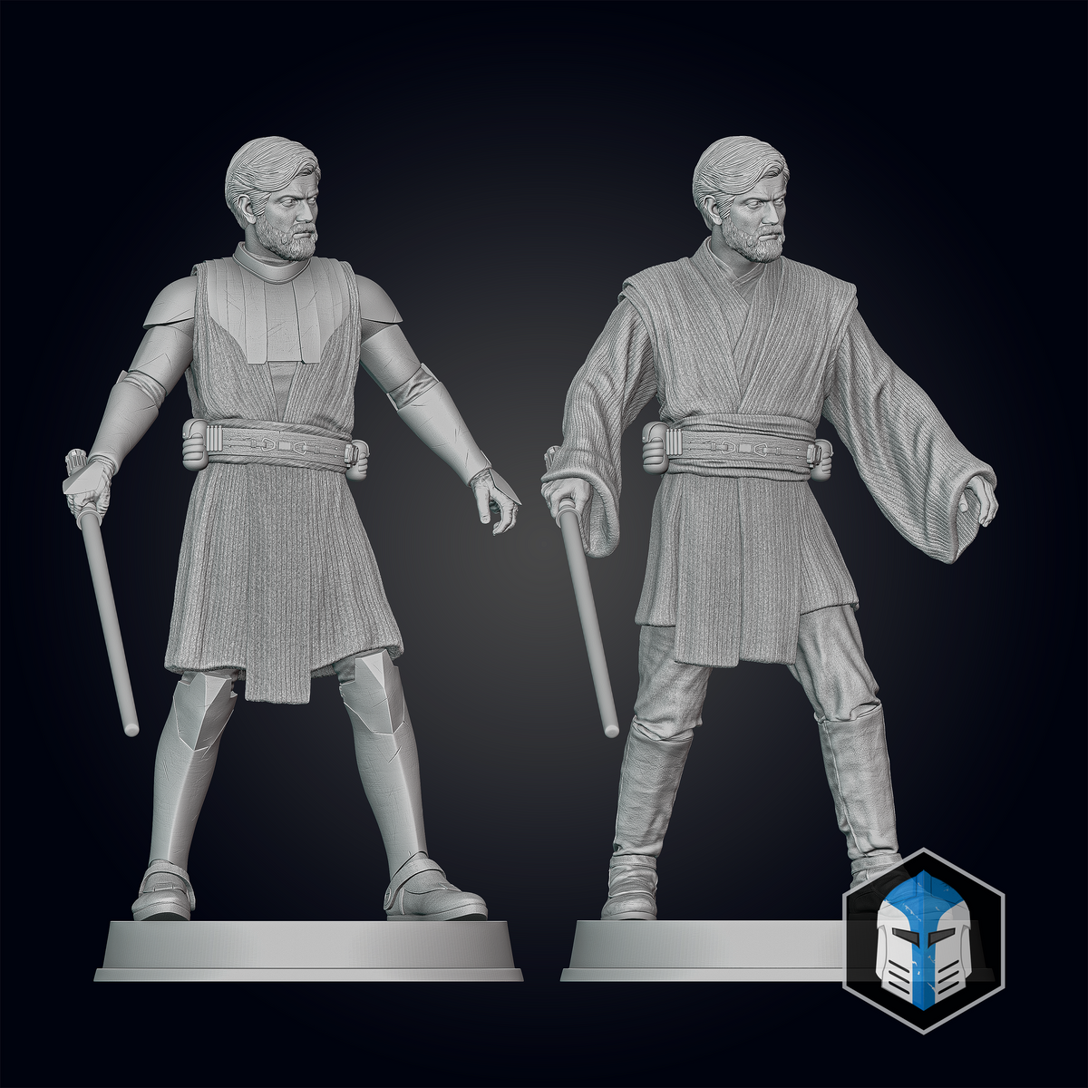 Obi-Wan Kenobi Figurine - Pose 1 - 3D Print Files – Galactic Armory