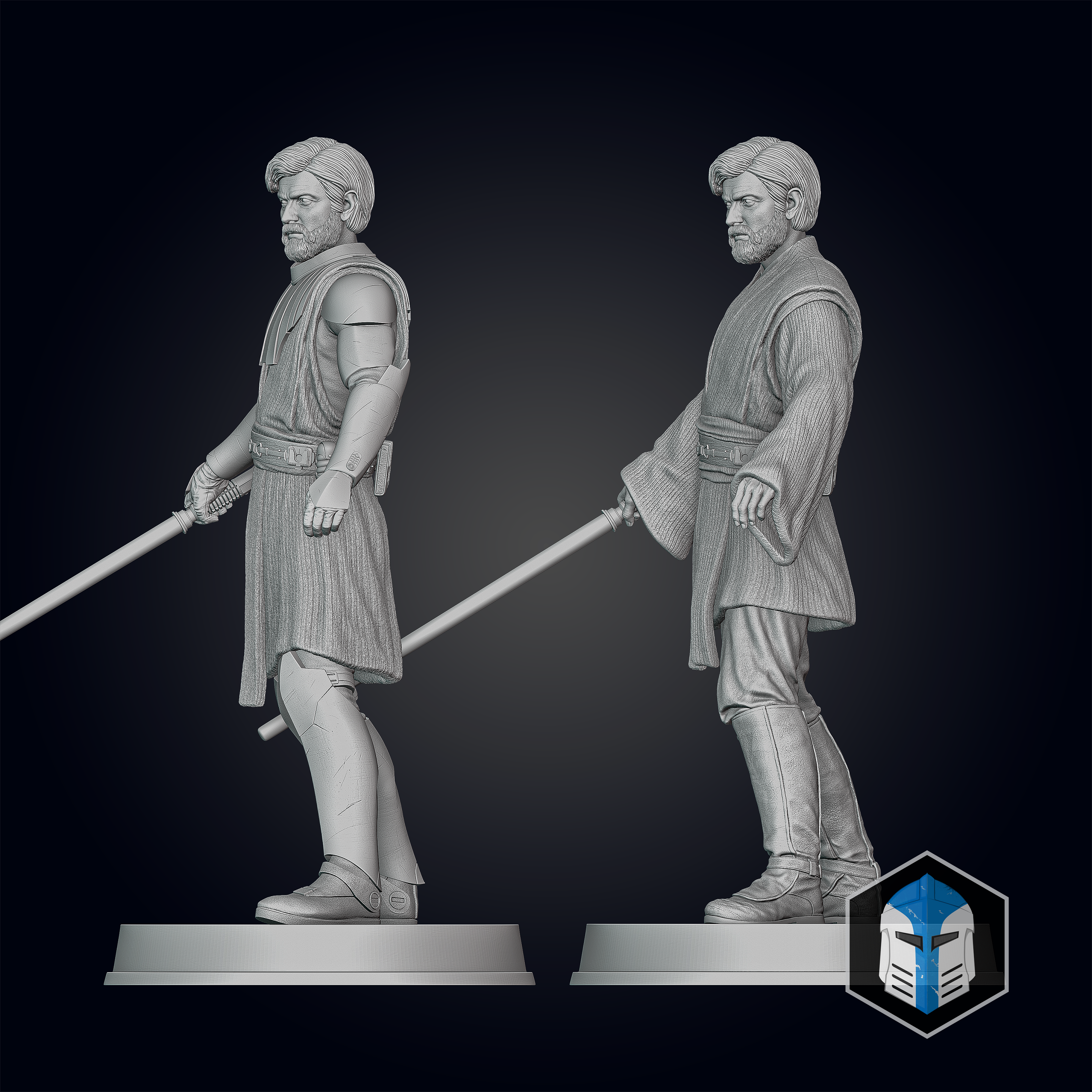 Obi-Wan Kenobi Figurine - Pose 1 - 3D Print Files