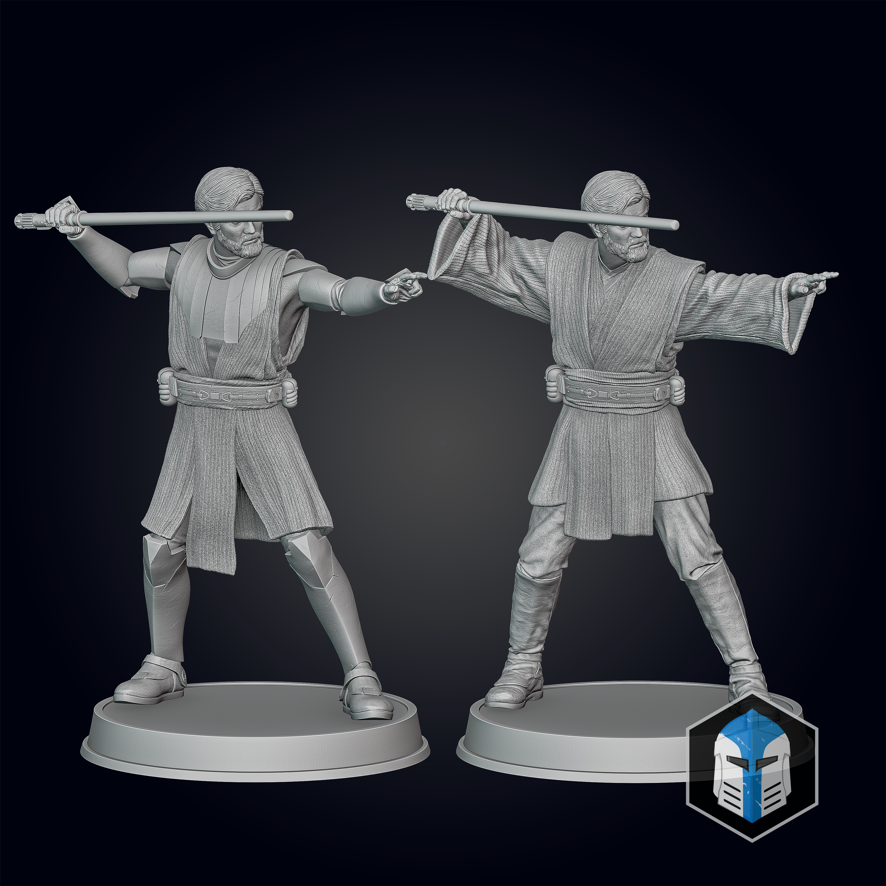 Obi-Wan Kenobi Figurine - Pose 2 - 3D Print Files