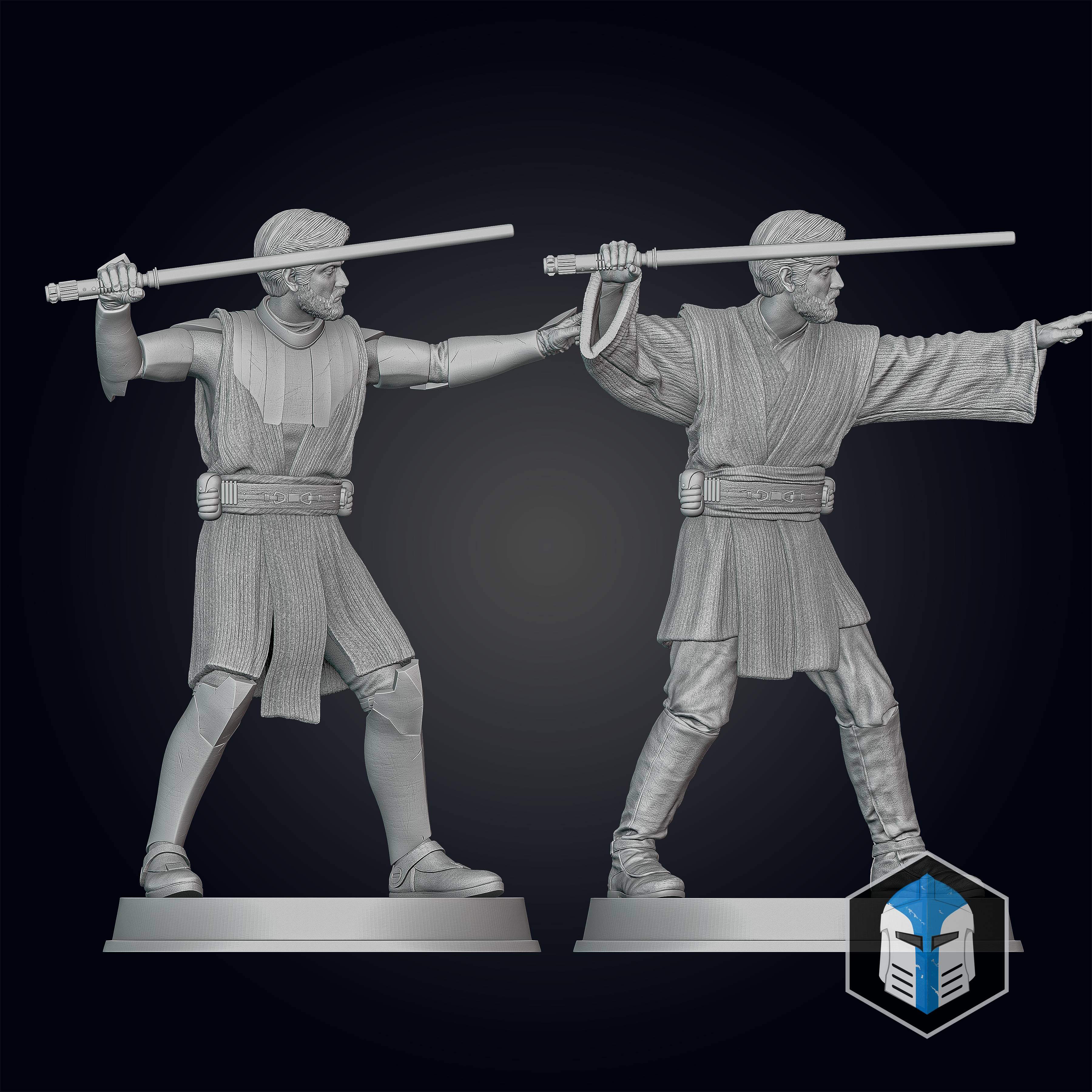 Obi-Wan Kenobi Figurine - Pose 2 - 3D Print Files