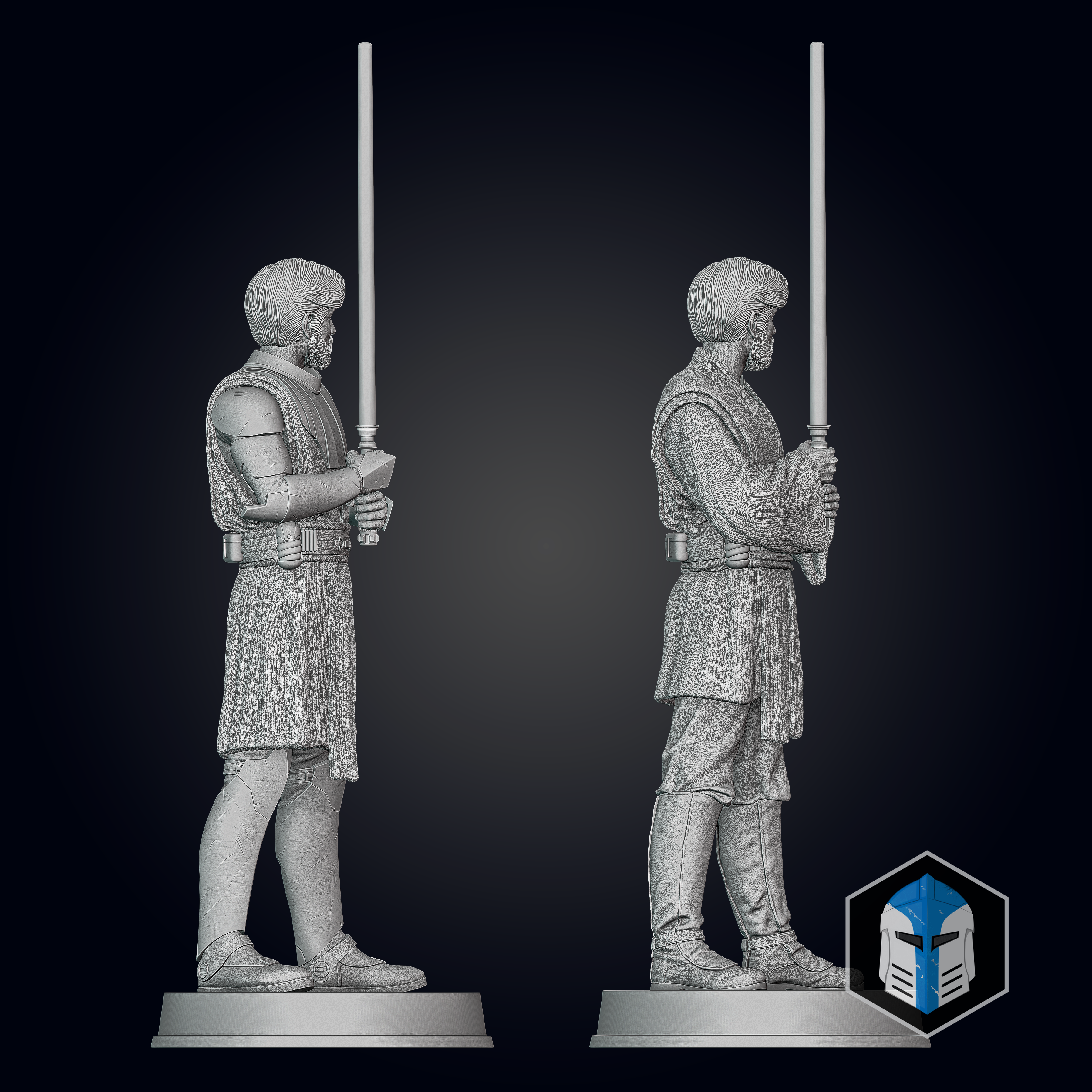 Obi-Wan Kenobi Figurine - Pose 3 - 3D Print Files