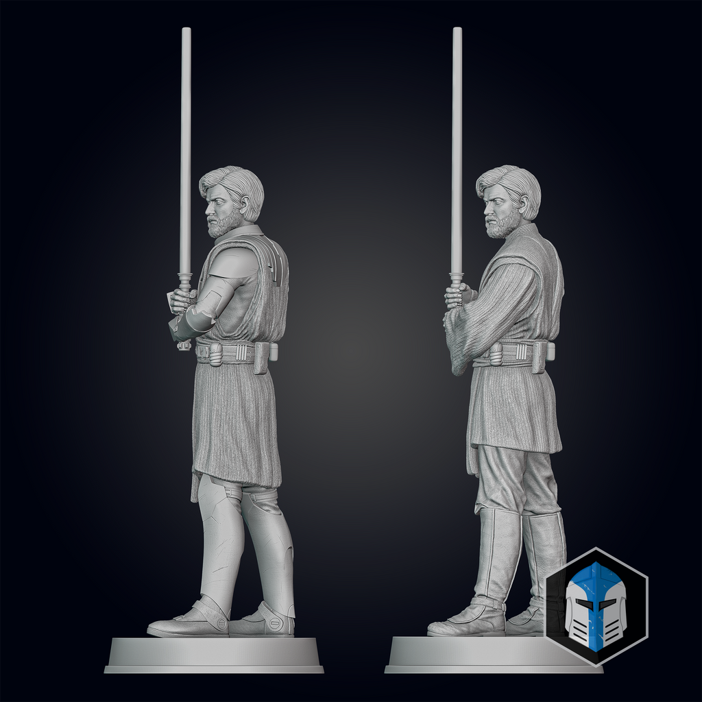 Obi-Wan Kenobi Figurine - Pose 3 - 3D Print Files – Galactic Armory