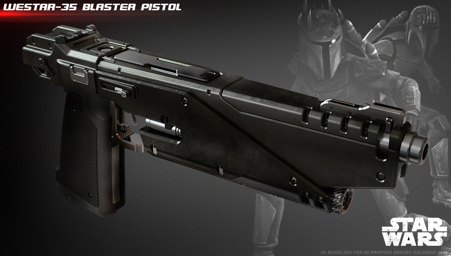Westar 35 Mandalorian Blaster - 3D Print Files