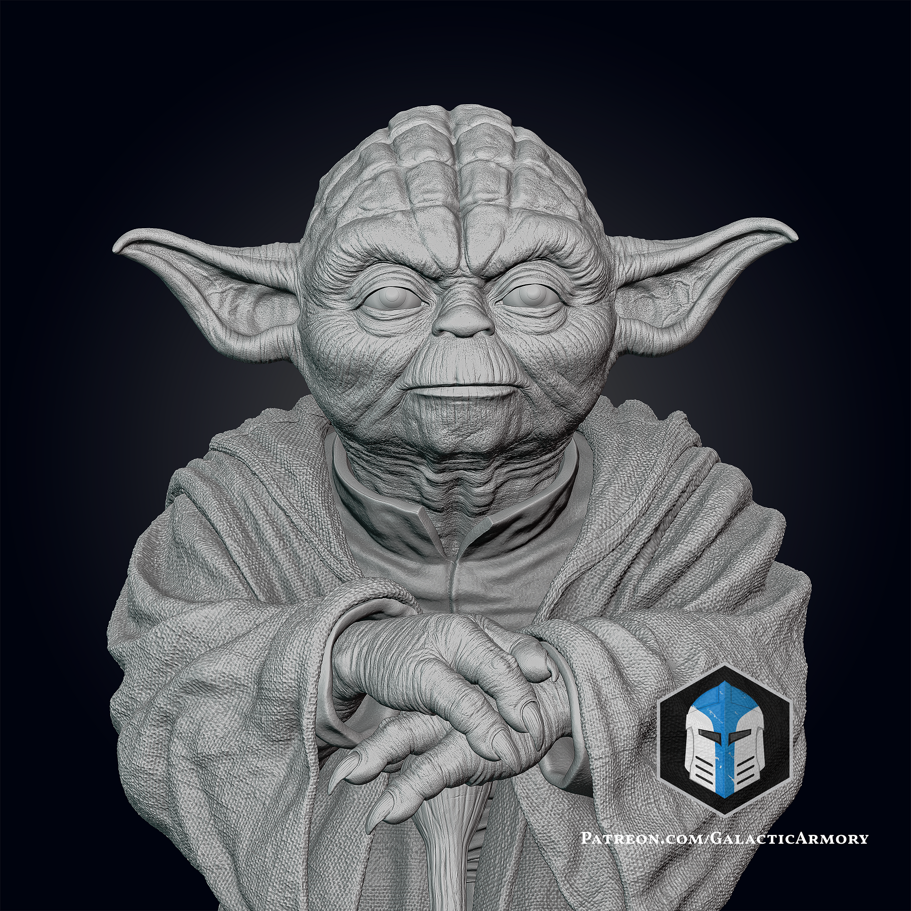 Yoda Figurine - Pose 2 - 3D Print Files