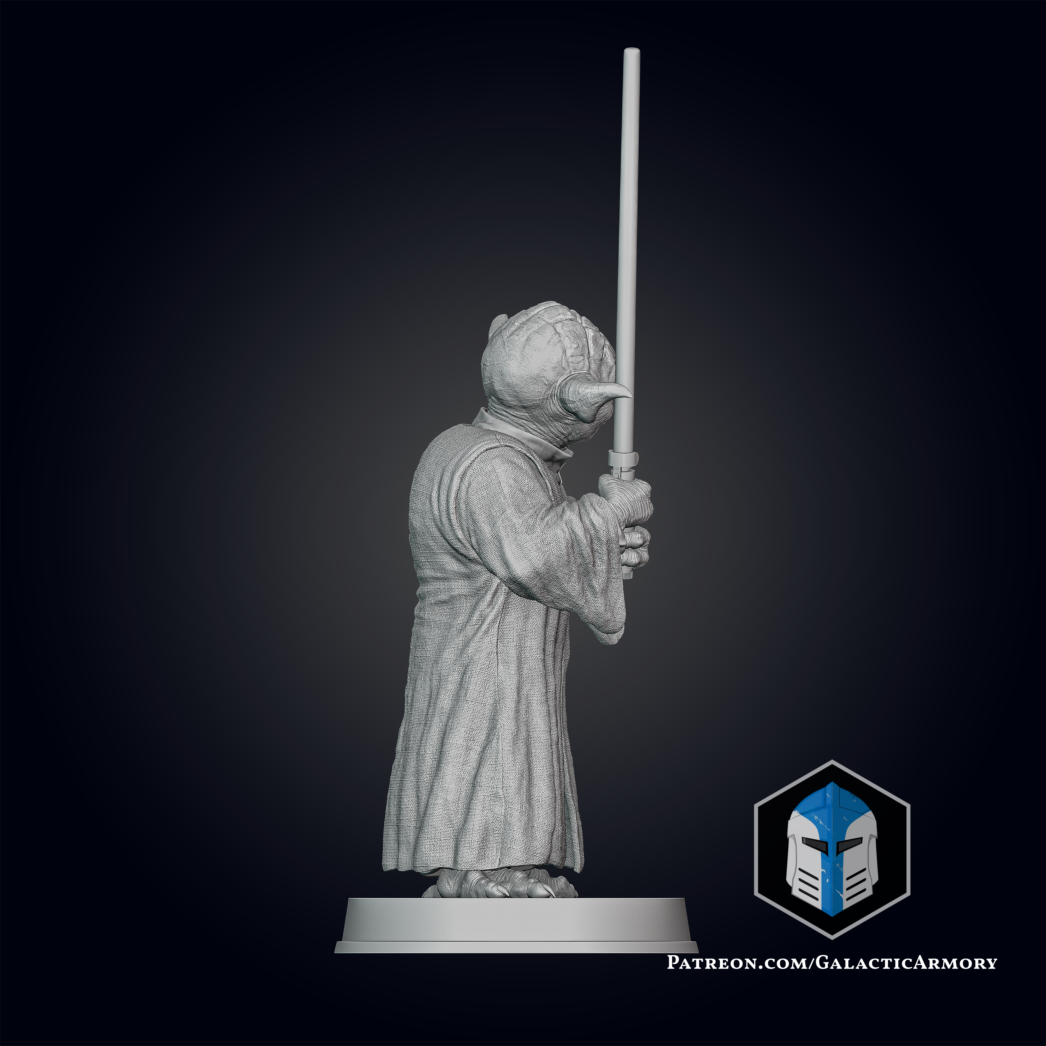Yoda Figurine - Pose 3 - 3D Print Files - Patreon Exclusive
