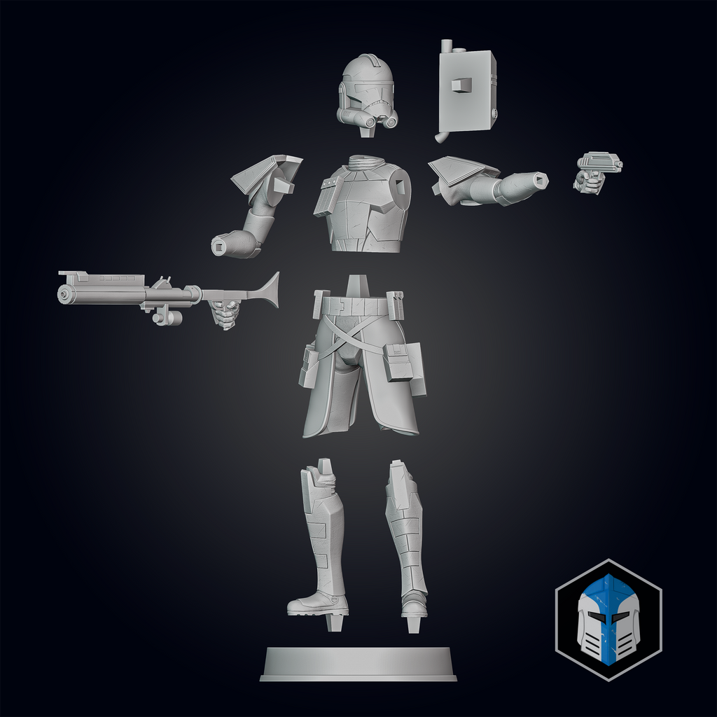 Animated ARC Trooper Figurine - Pose 4 - 3D Print Files – Galactic Armory