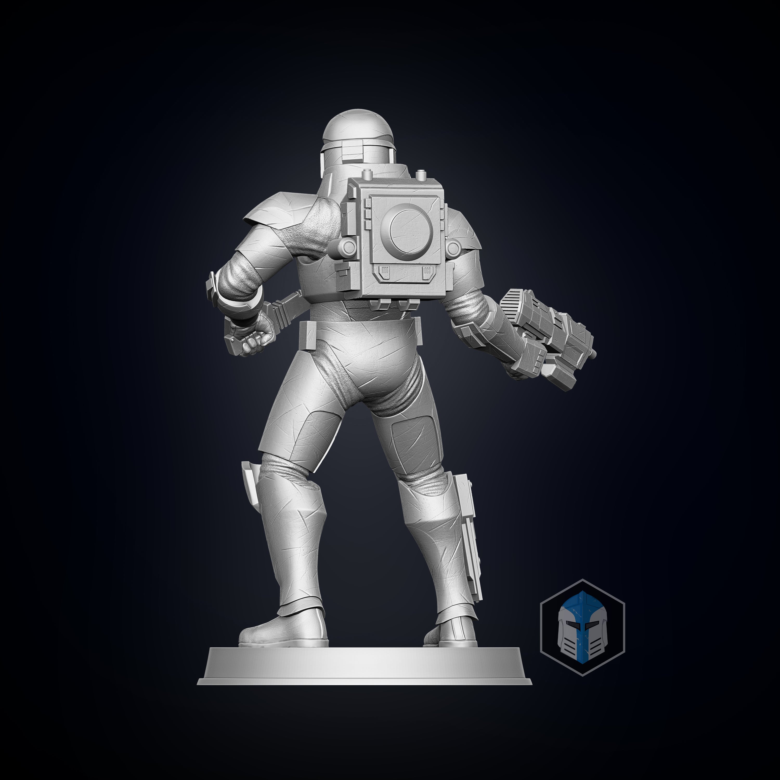 Bad Batch Wrecker Figurine - Pose 4 - 3D Print Files - Galactic Armory