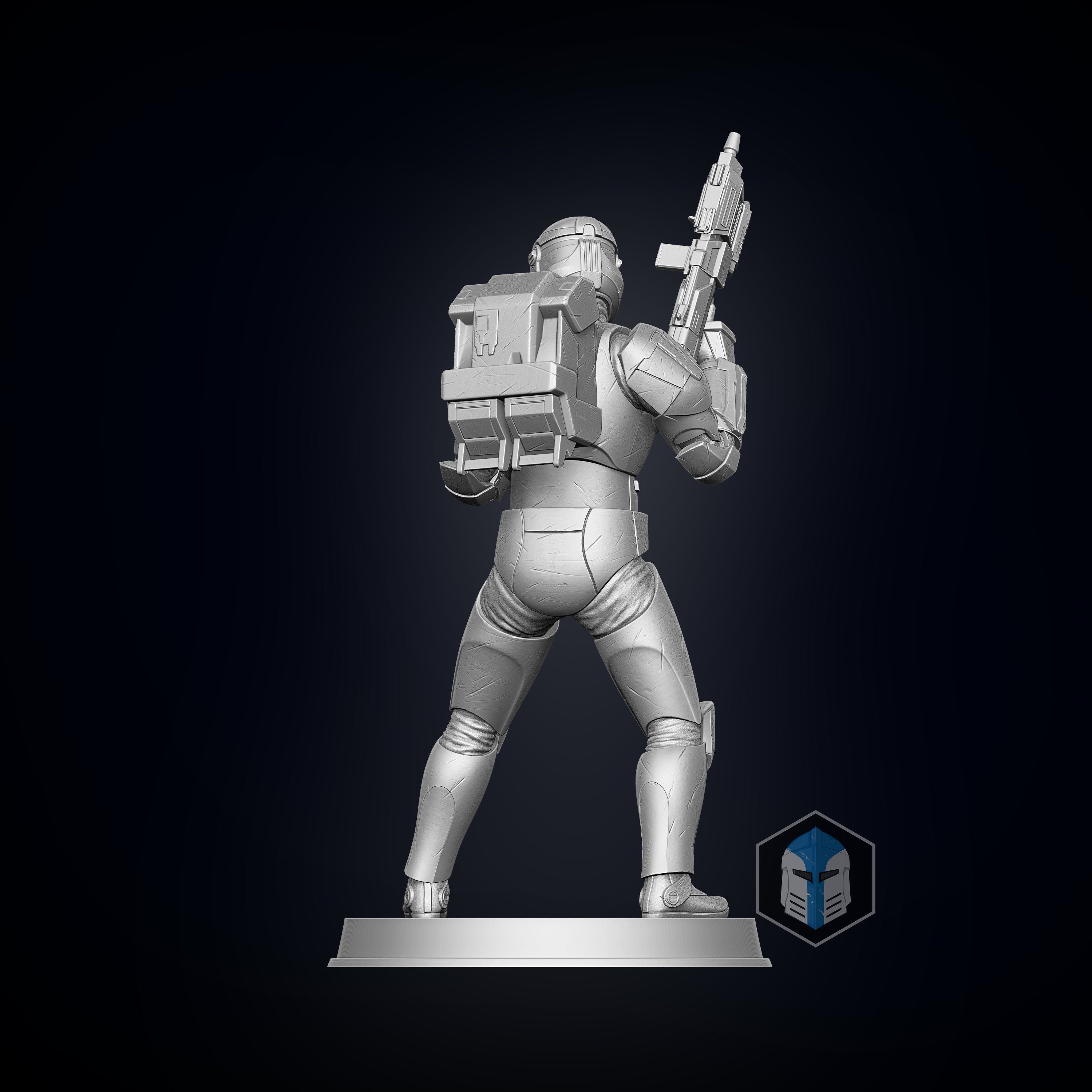 Republic Commando Figurine - Pose 1 - 3D Print Files - Galactic Armory