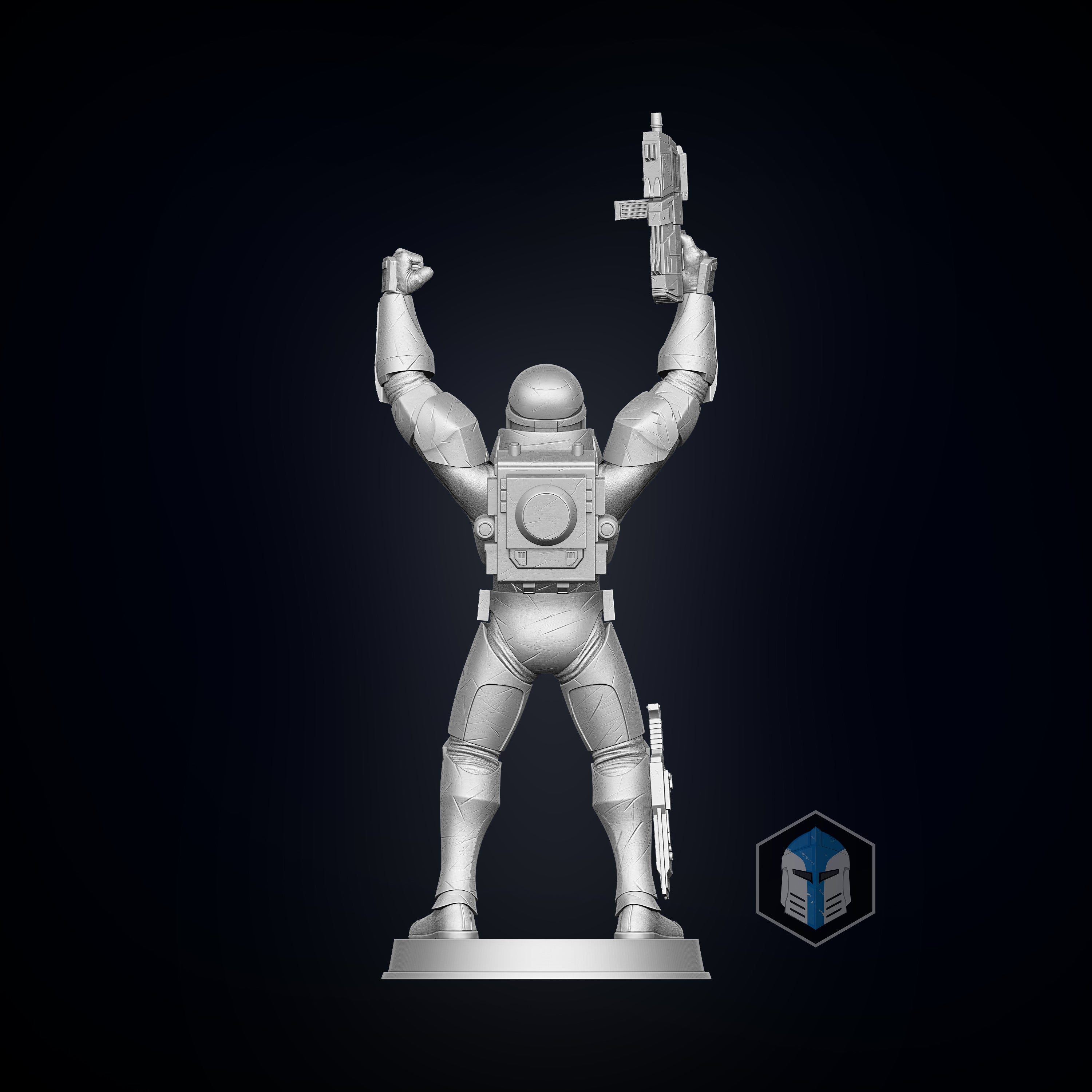 Bad Batch Wrecker Figurine - Pose 5 - 3D Print Files - Galactic Armory
