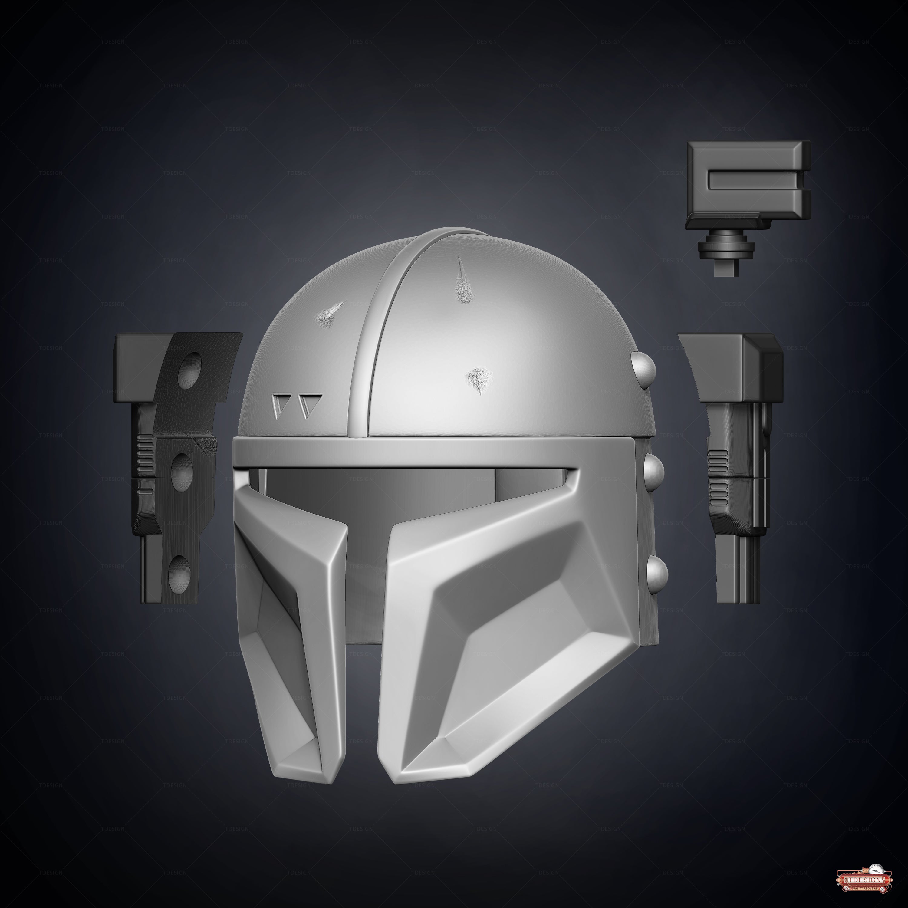 Heavy Mandalorian Helmet 3D Print Files Galactic Armory