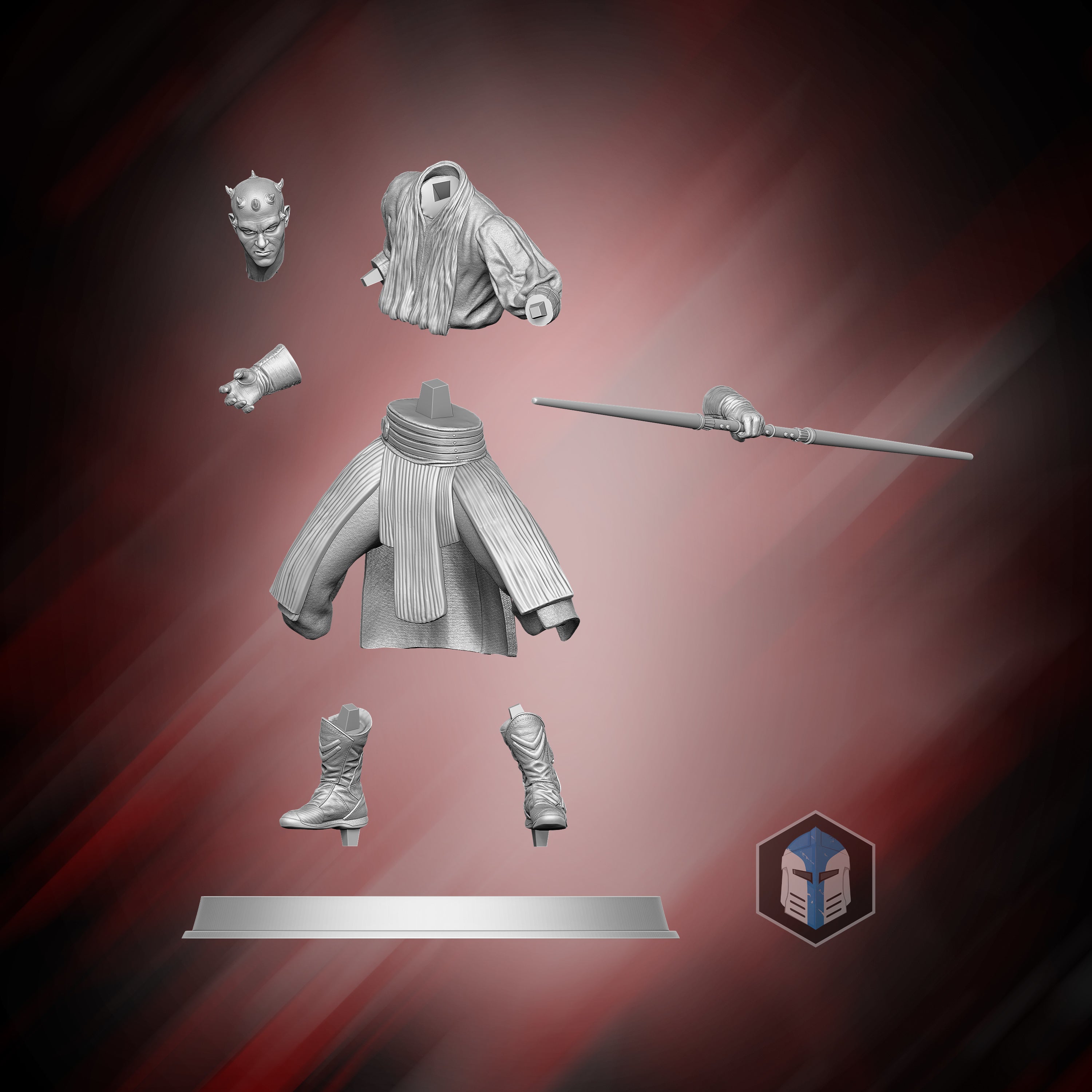 Darth Maul Figurine - The Phantom Menace - 3D Print Files - Galactic Armory