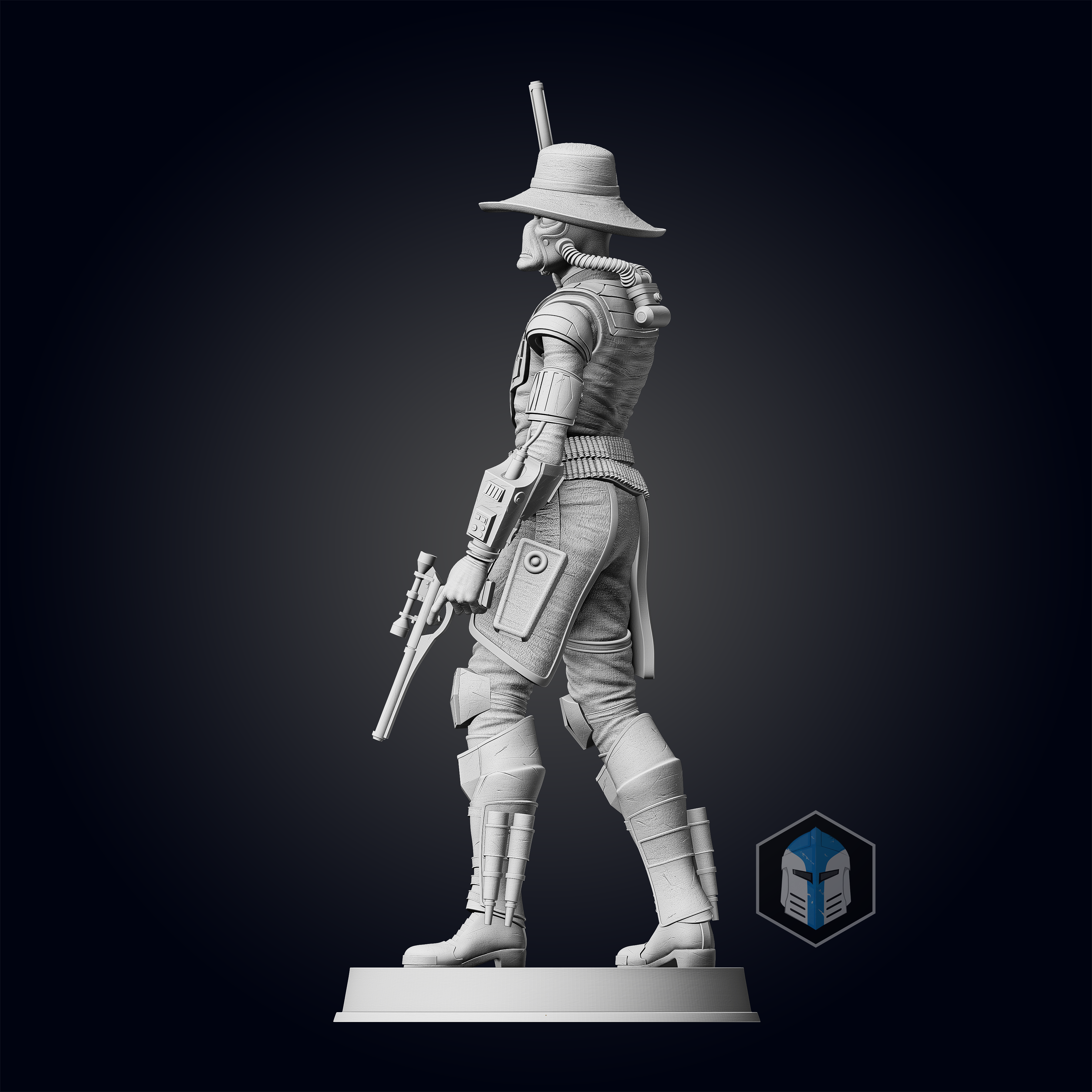 Cad Bane Figurine - Pose 2 - 3D Print Files - Galactic Armory