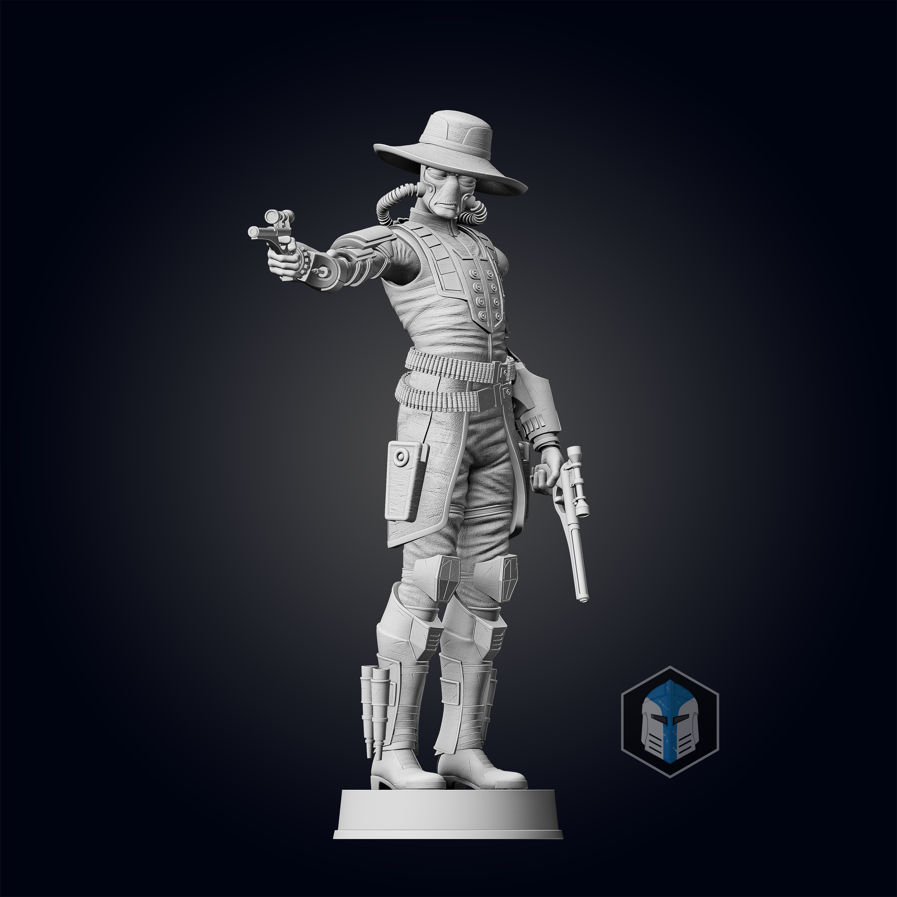 Cad Bane Figurine - Pose 3 - 3D Print Files - Galactic Armory