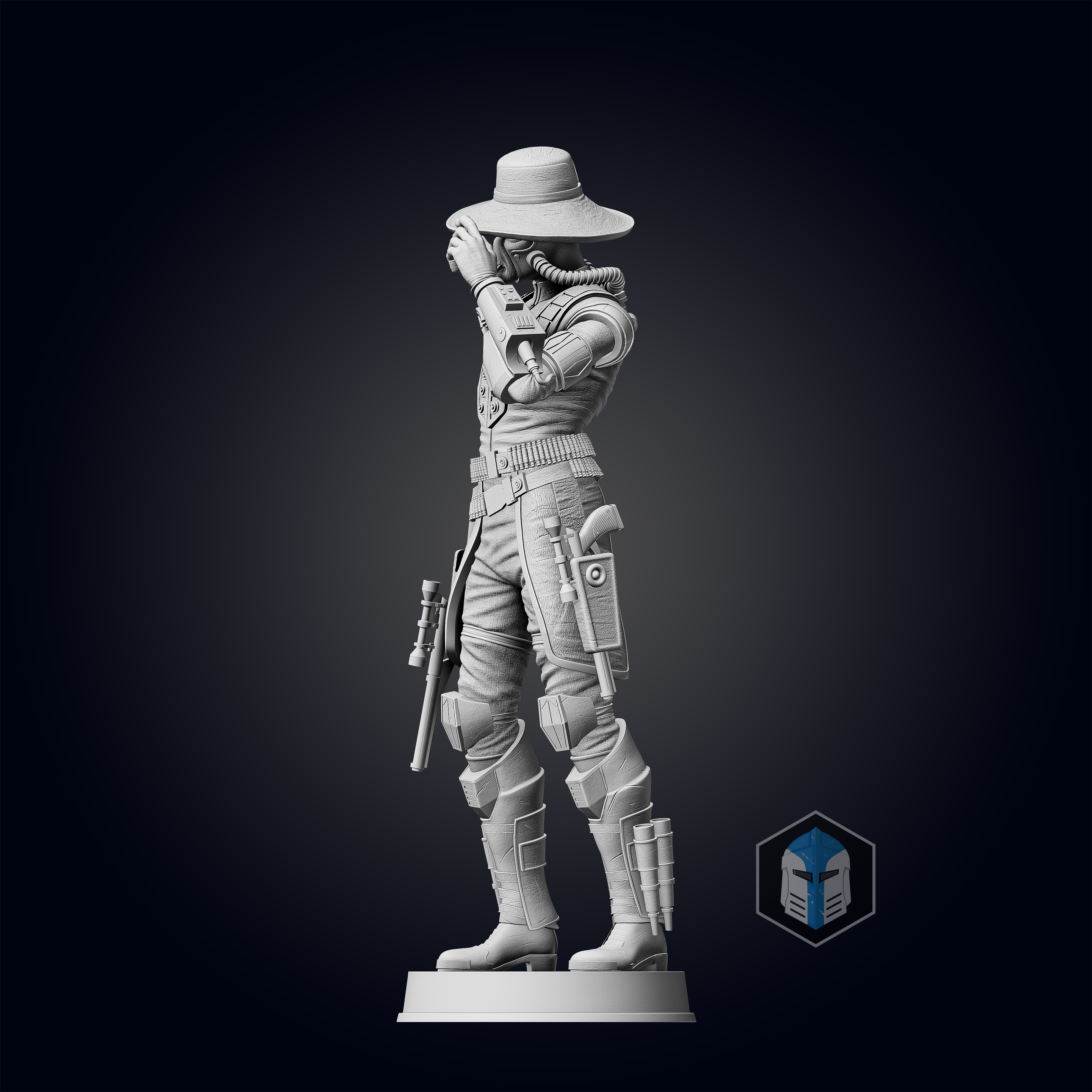 Cad Bane Figurine - Pose 4 - 3D Print Files - Galactic Armory