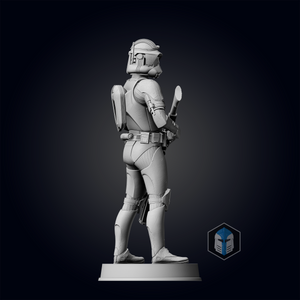 Commander Cody Figurine - Pose 1 - 3D Print Files - Galactic Armory