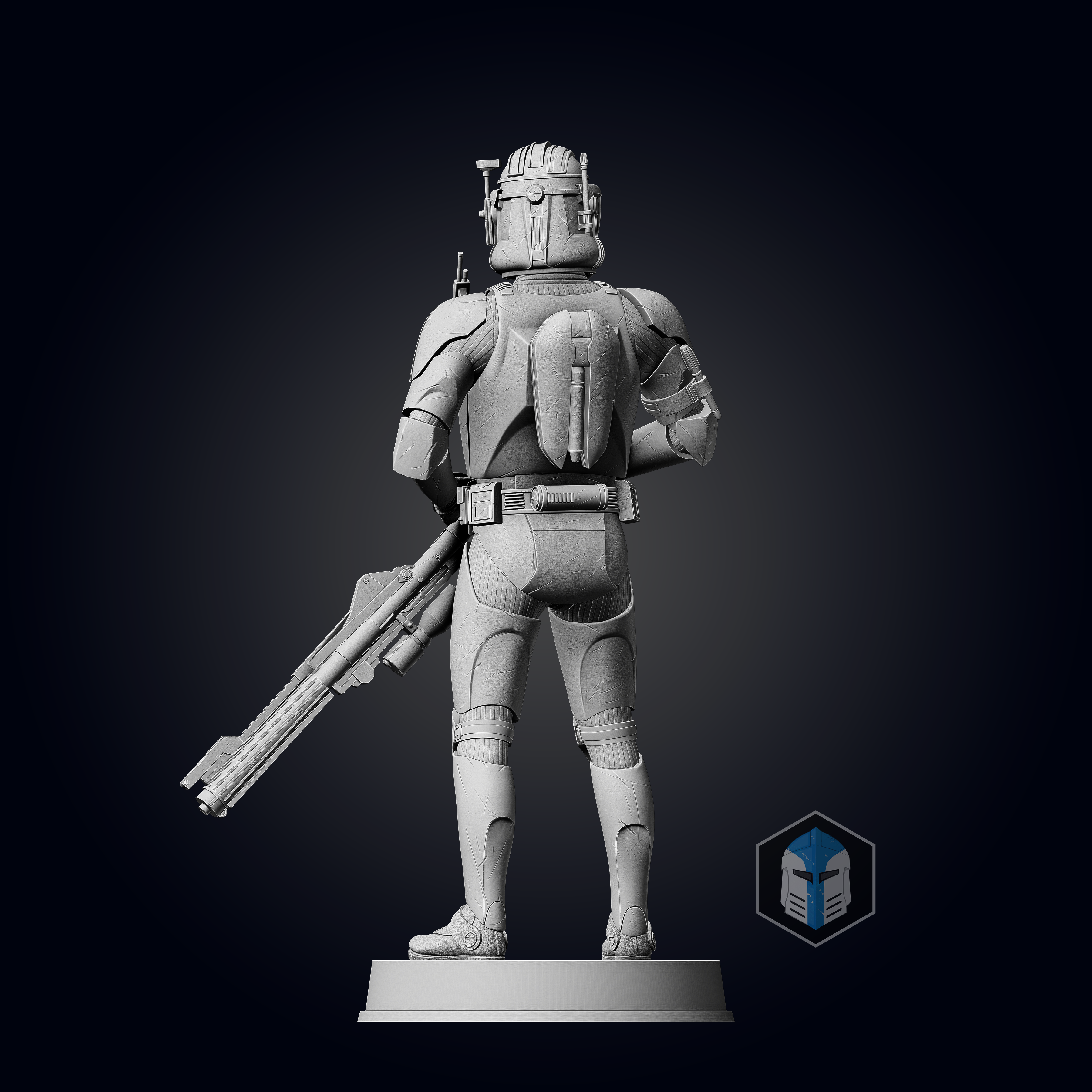 Commander Cody Figurine - Pose 1 - 3D Print Files - Galactic Armory