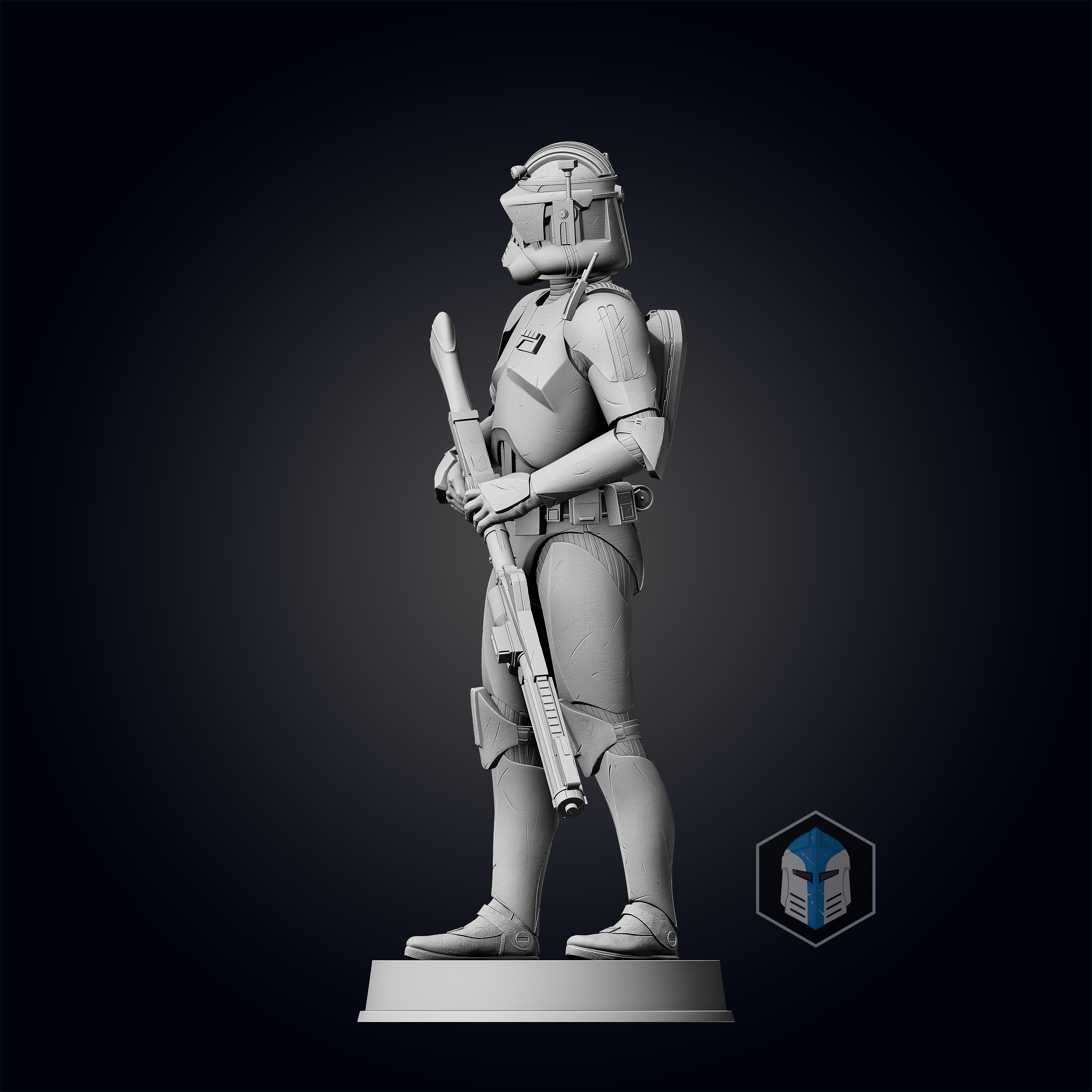 Commander Cody Figurine - Pose 1 - 3D Print Files - Galactic Armory