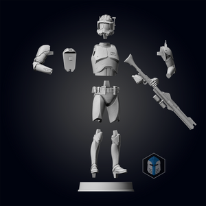 Commander Cody Figurine - Pose 1 - 3D Print Files - Galactic Armory