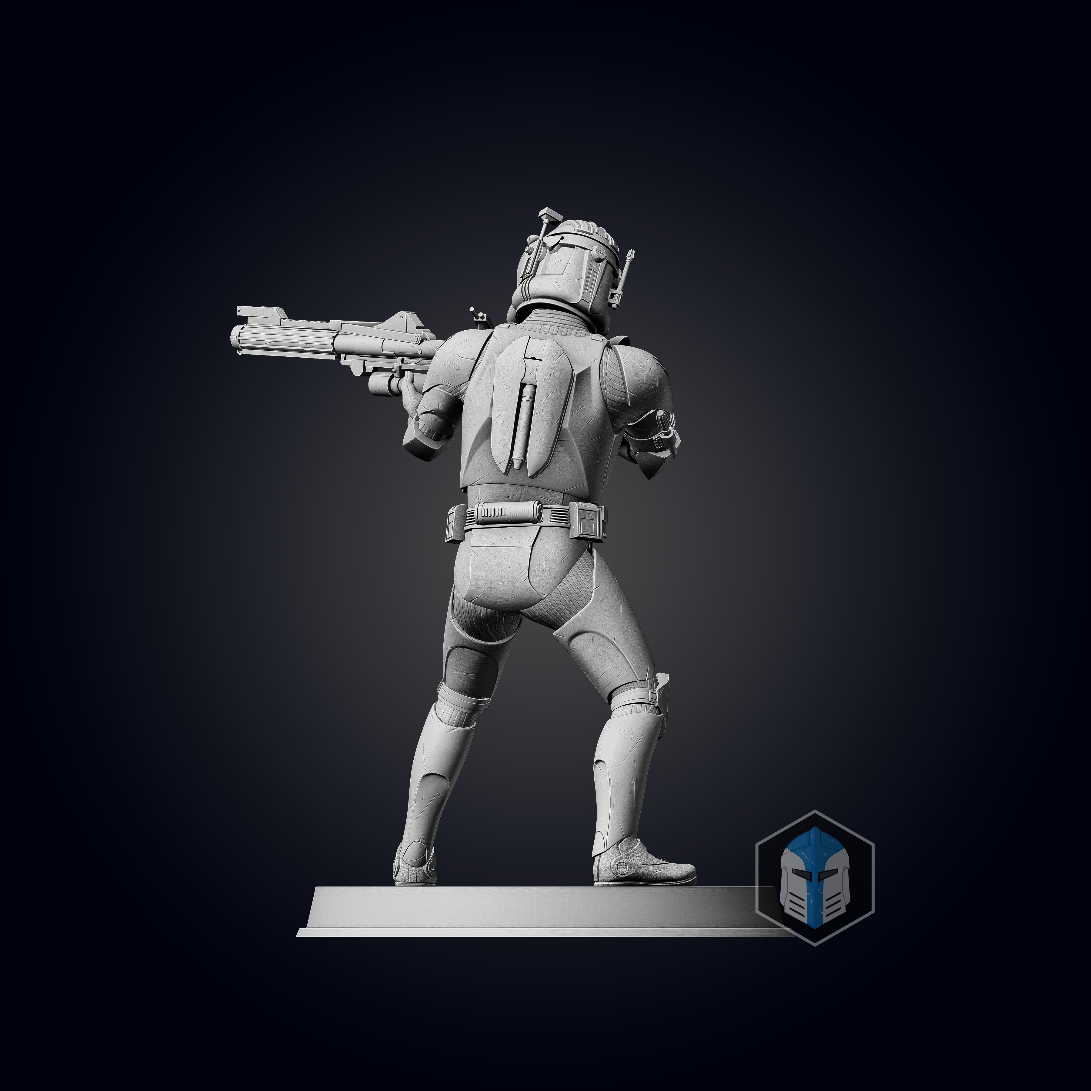 Commander Cody Figurine - Pose 2 - 3D Print Files - Galactic Armory