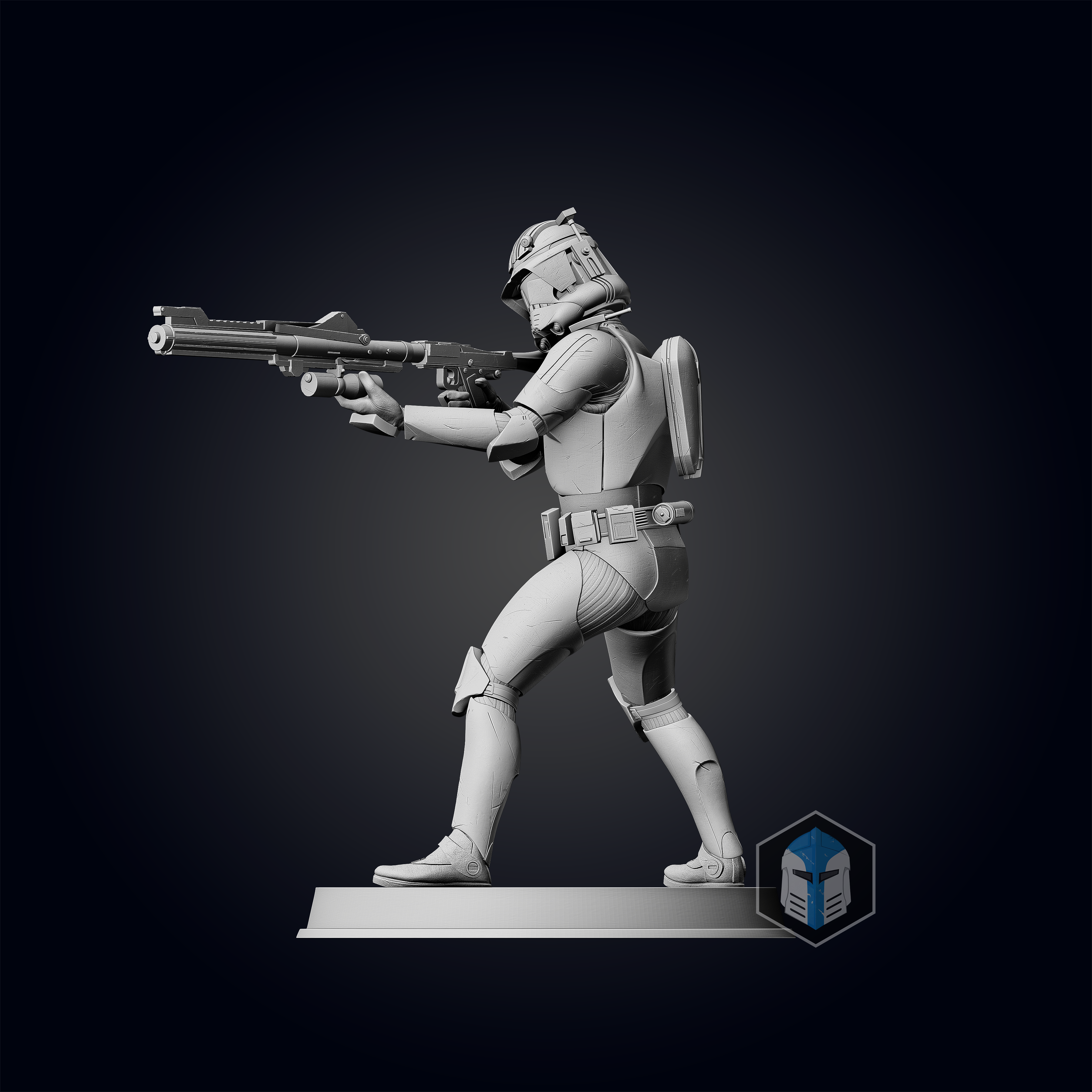 Commander Cody Figurine - Pose 2 - 3D Print Files - Galactic Armory