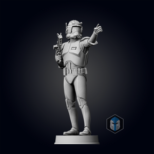 Commander Cody Figurine - Pose 3 - 3D Print Files - Galactic Armory