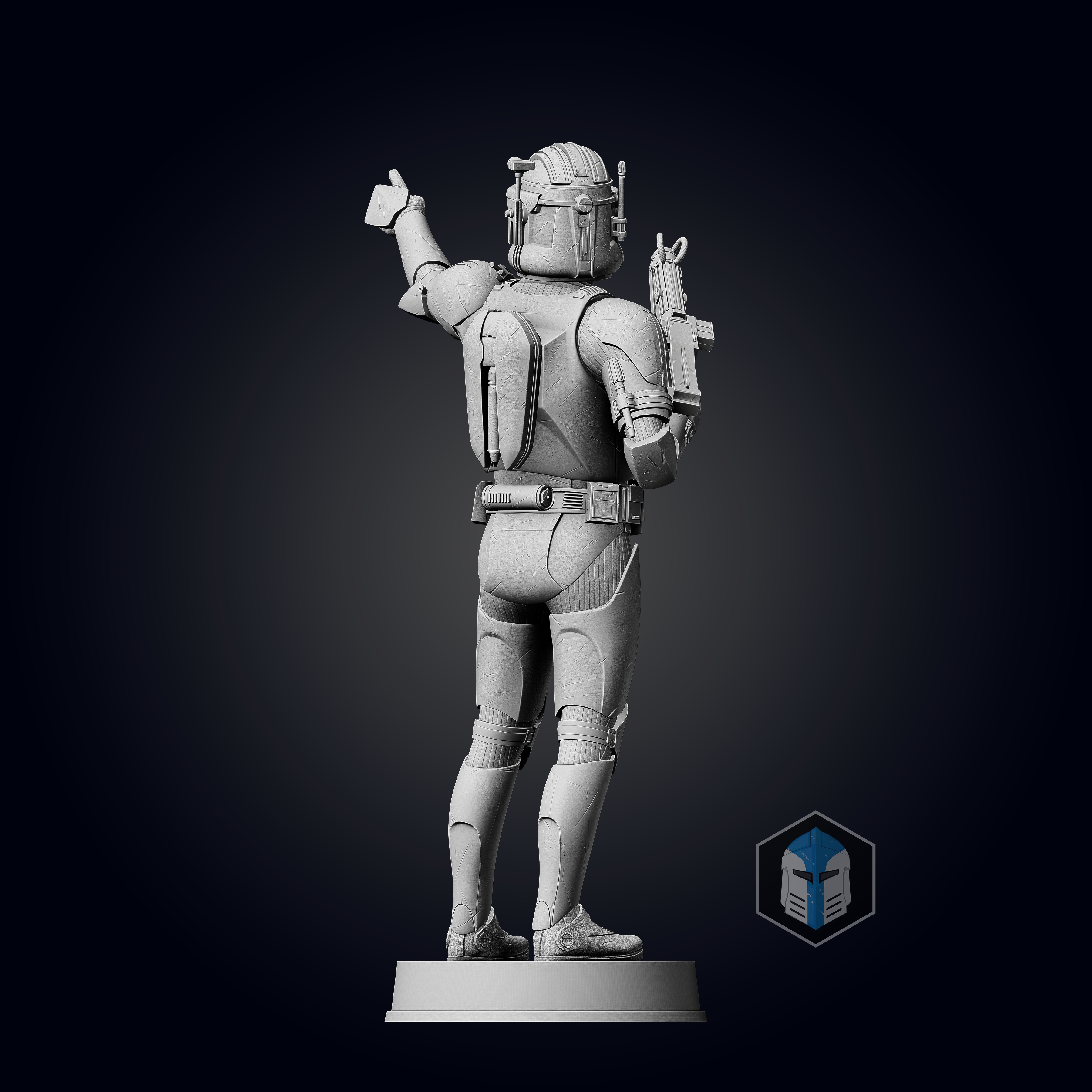 Commander Cody Figurine - Pose 3 - 3D Print Files - Galactic Armory