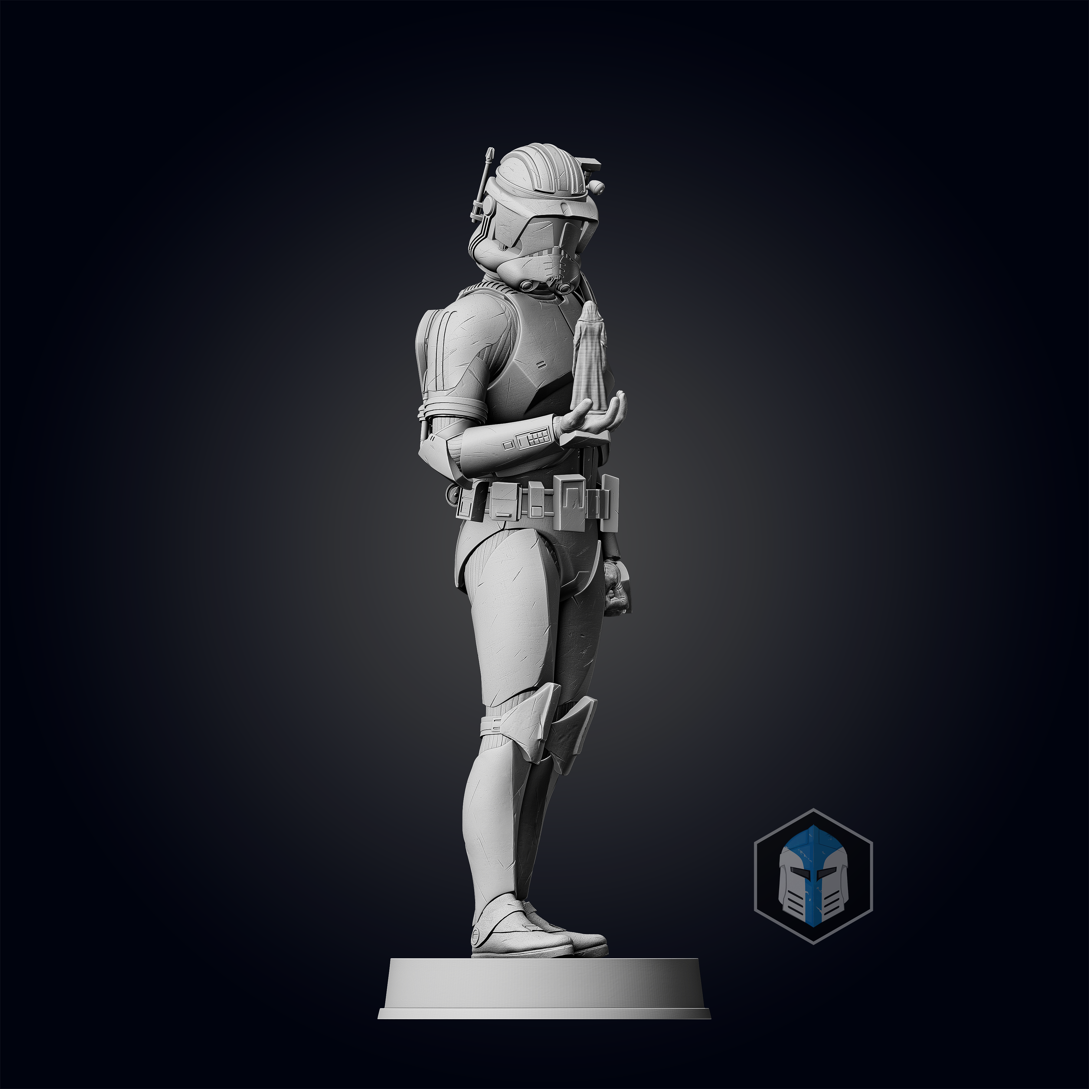Commander Cody Figurine - Pose 4 - 3D Print Files - Galactic Armory