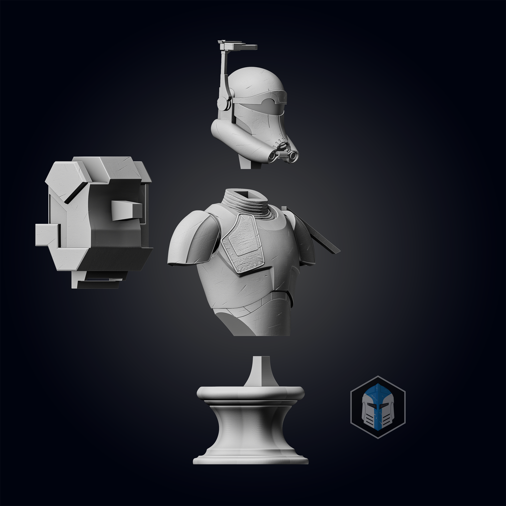 Bad Batch Crosshair Bust - 3D Print Files – Galactic Armory