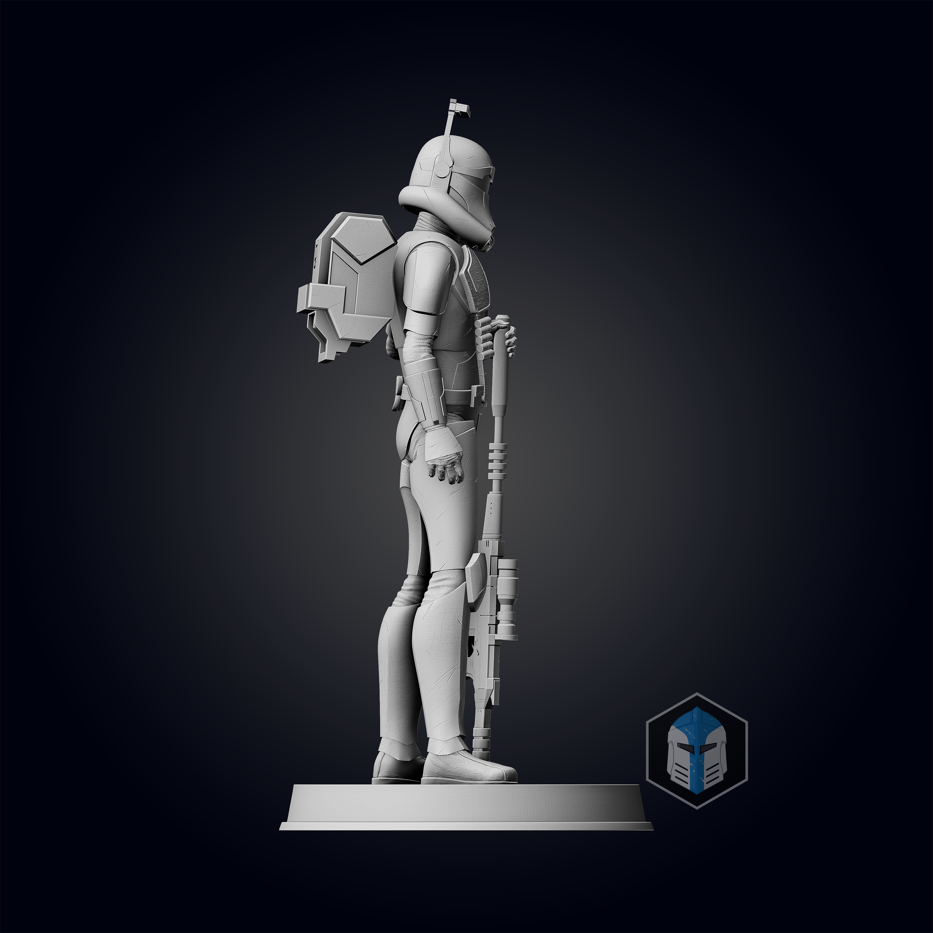 Bad Batch Crosshair Figurine - Pose 2 - 3D Print Files - Galactic Armory