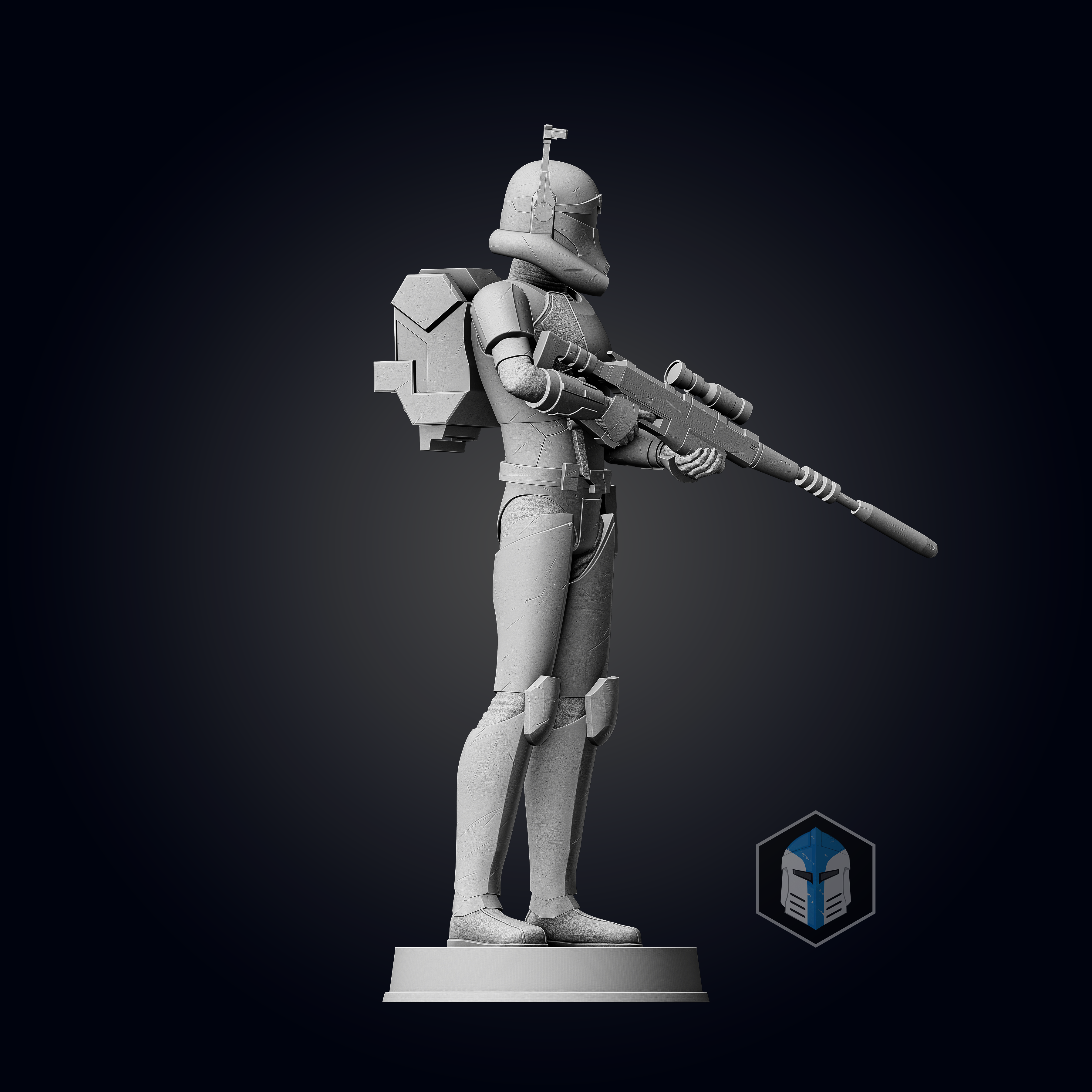 Bad Batch Crosshair Figurine - Pose 3 - 3D Print Files - Galactic Armory